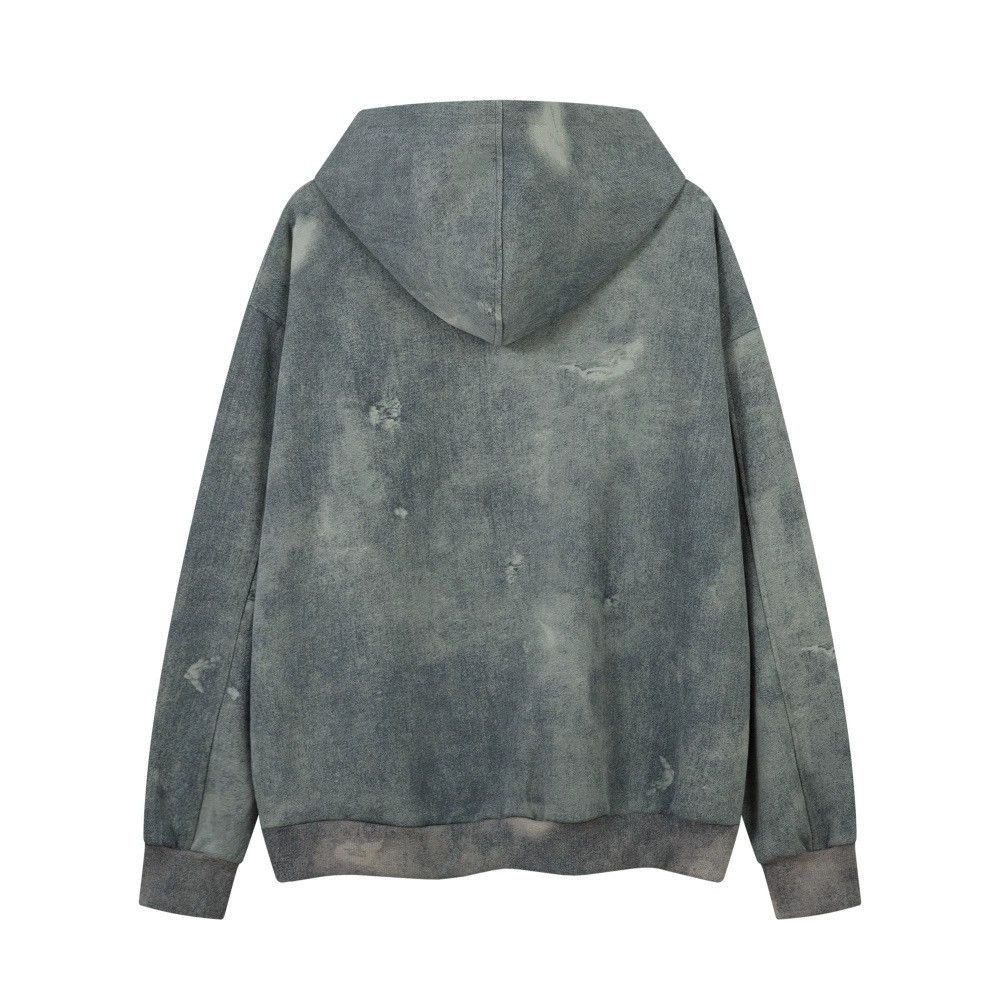 Vintage Men's loose casual letter embroidered tie-dye hoodie Size US M / EU 48-50 / 2 - 2 Thumbnail