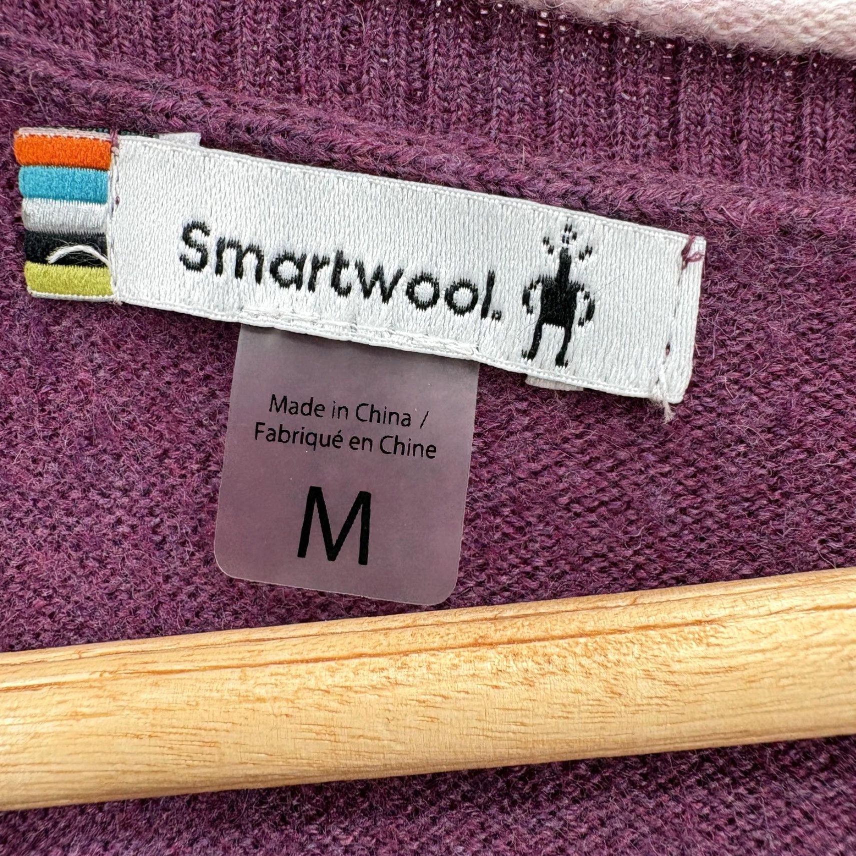 Smartwool SmartWool Sweater Womens Medium Purple Wool Crew Neck Bell Sleeve Lightweight Pullover Casual Fall Womens Size M / US 6-8 / IT 42-44 - 4 Thumbnail