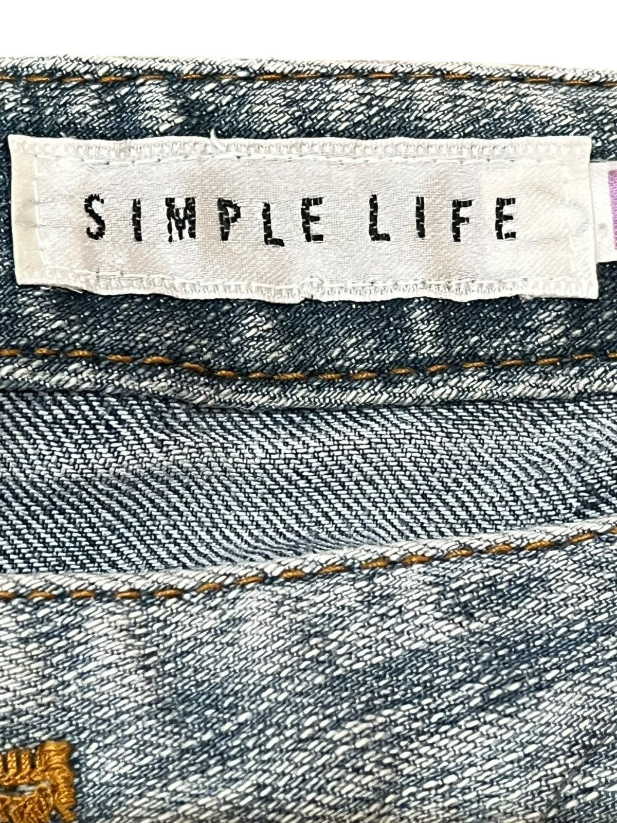 Japanese Brand Vintage Simple Life Baggy Faded Denim Size US 35 - 5 Thumbnail