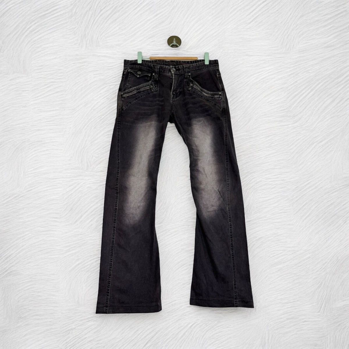 Hysteric Glamour Y2K FLARE NICOLE CLUB FOR MEN ZIPPER ACID WASH STYLE DENIM Size US 31 - 1 Thumbnail