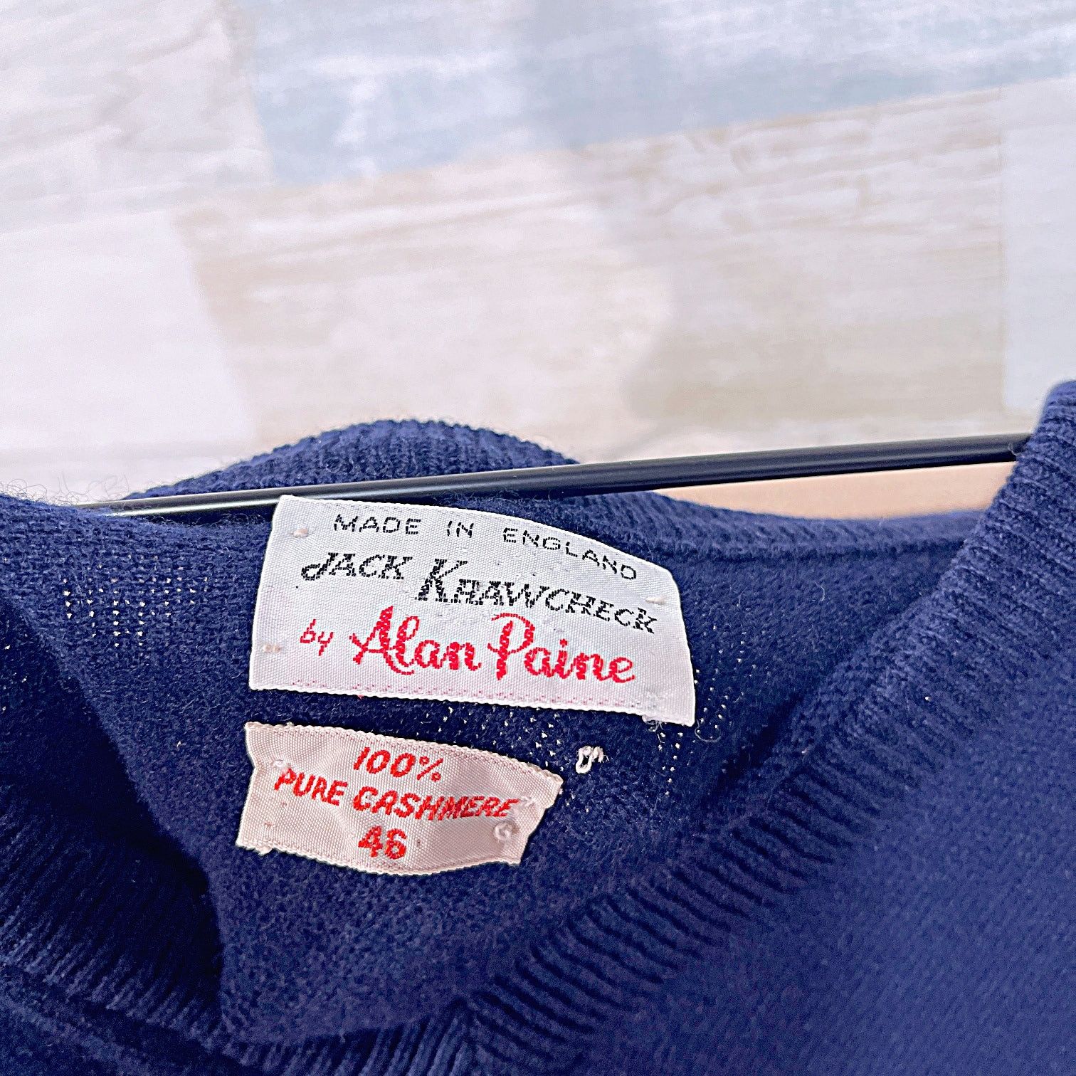 Alan Paine × Vintage Alan Paine Vintage 100% Cashmere Sweater Blue Mens 46 XL Size US XL / EU 56 / 4 - 5 Thumbnail