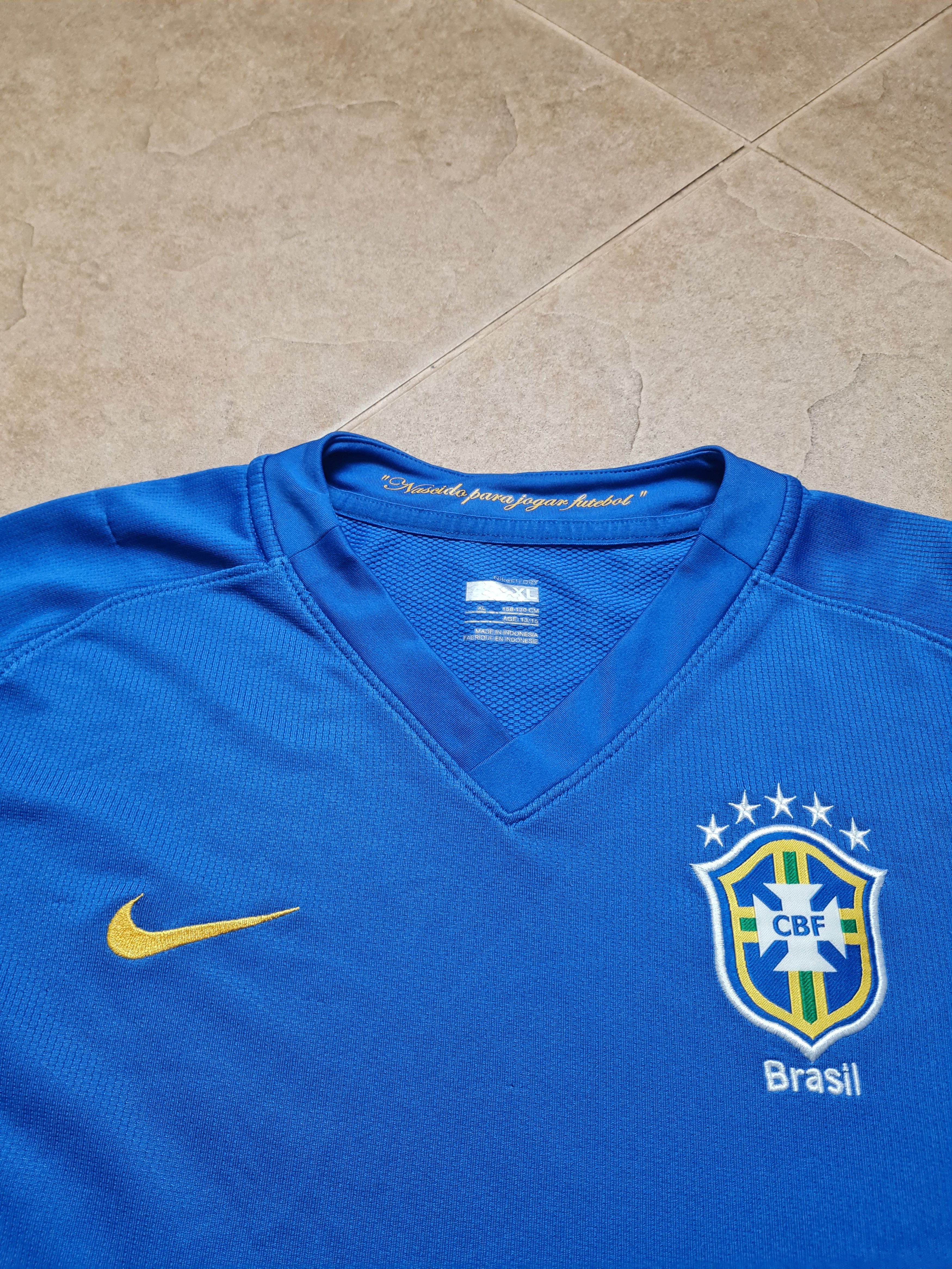 Nike Nike Brasil National Team Soccer Football Blue Jersey Size US S / EU 44-46 / 1 - 7 Thumbnail