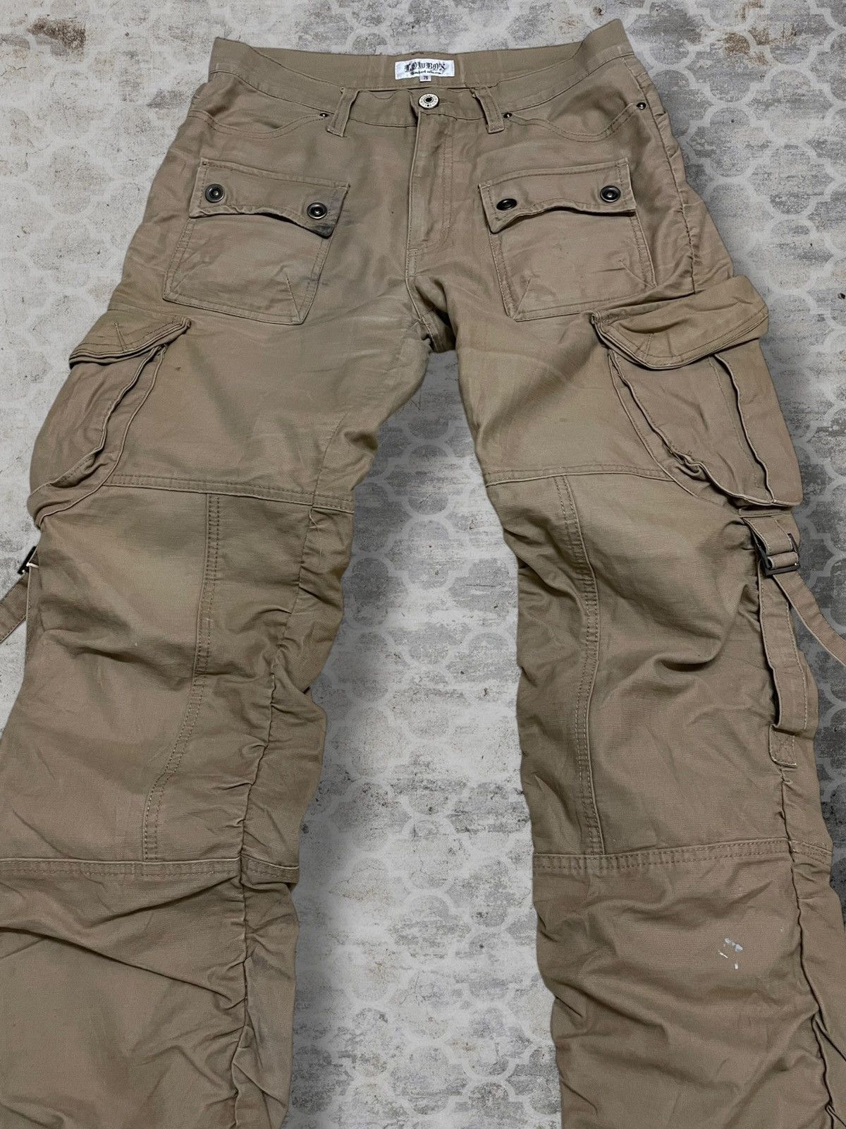 LOWBOX Vintage Og 1990s Japan Designer Lowbox Cargo Bondage Pant Size US 31 - 4 Thumbnail