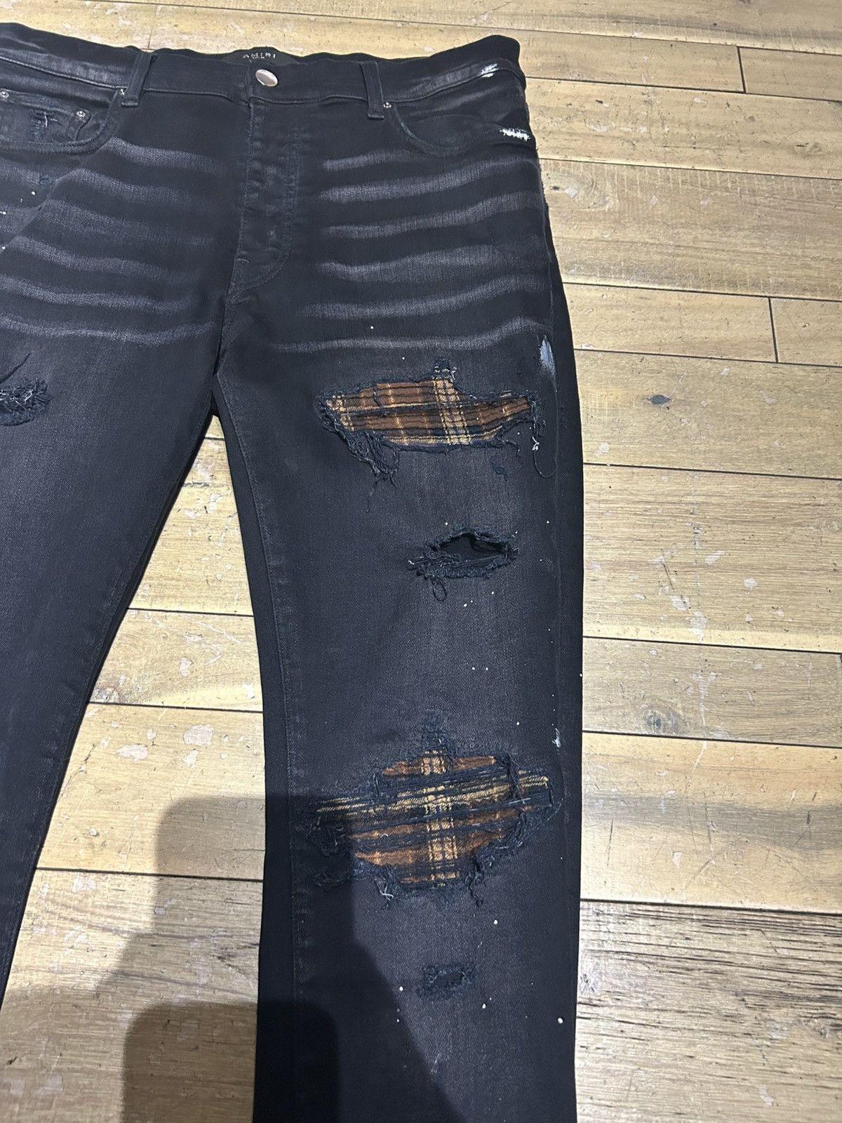 Amiri Amiri Brown Patch Jeans Size US 34 / EU 50 - 2 Thumbnail