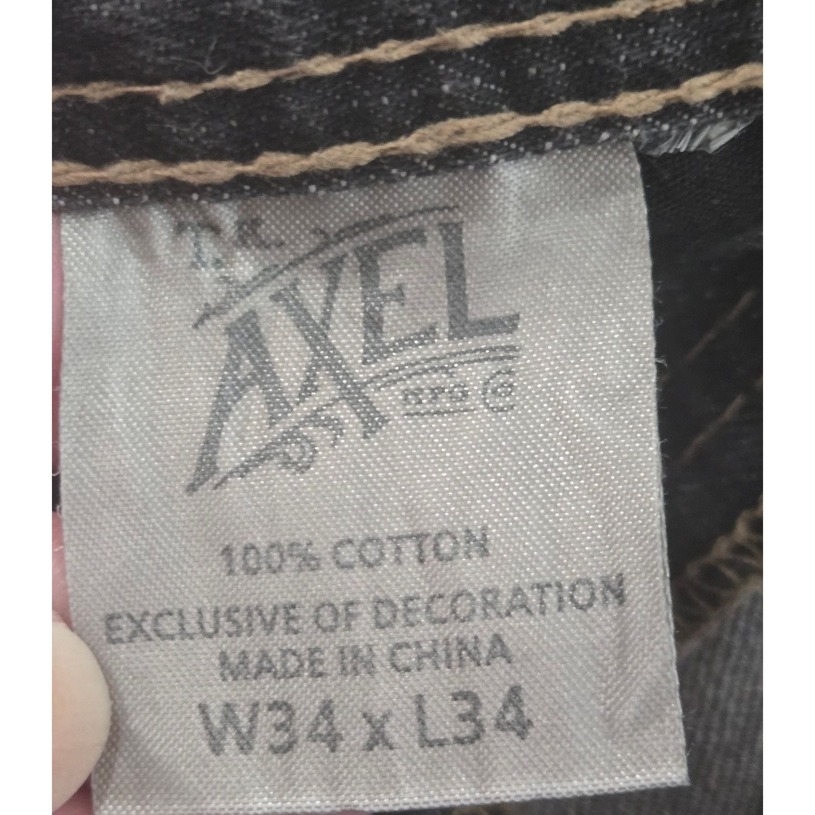 Other Axel Black Stonewashed Relaxed Straight Men's Jeans 34 X 34 Size US 34 / EU 50 - 4 Thumbnail