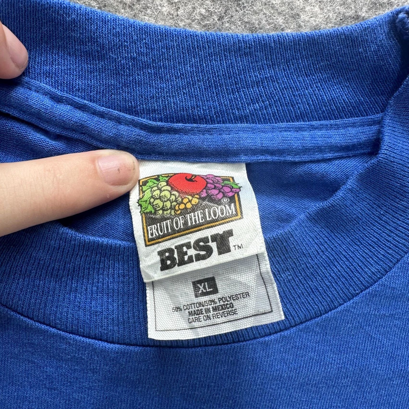 Fruit Of The Loom VINTAGE The One Group Mutual Funds Shirt Mens XL Blue Promo Tee Fruit Loom 90s Size US XL / EU 56 / 4 - 7 Thumbnail
