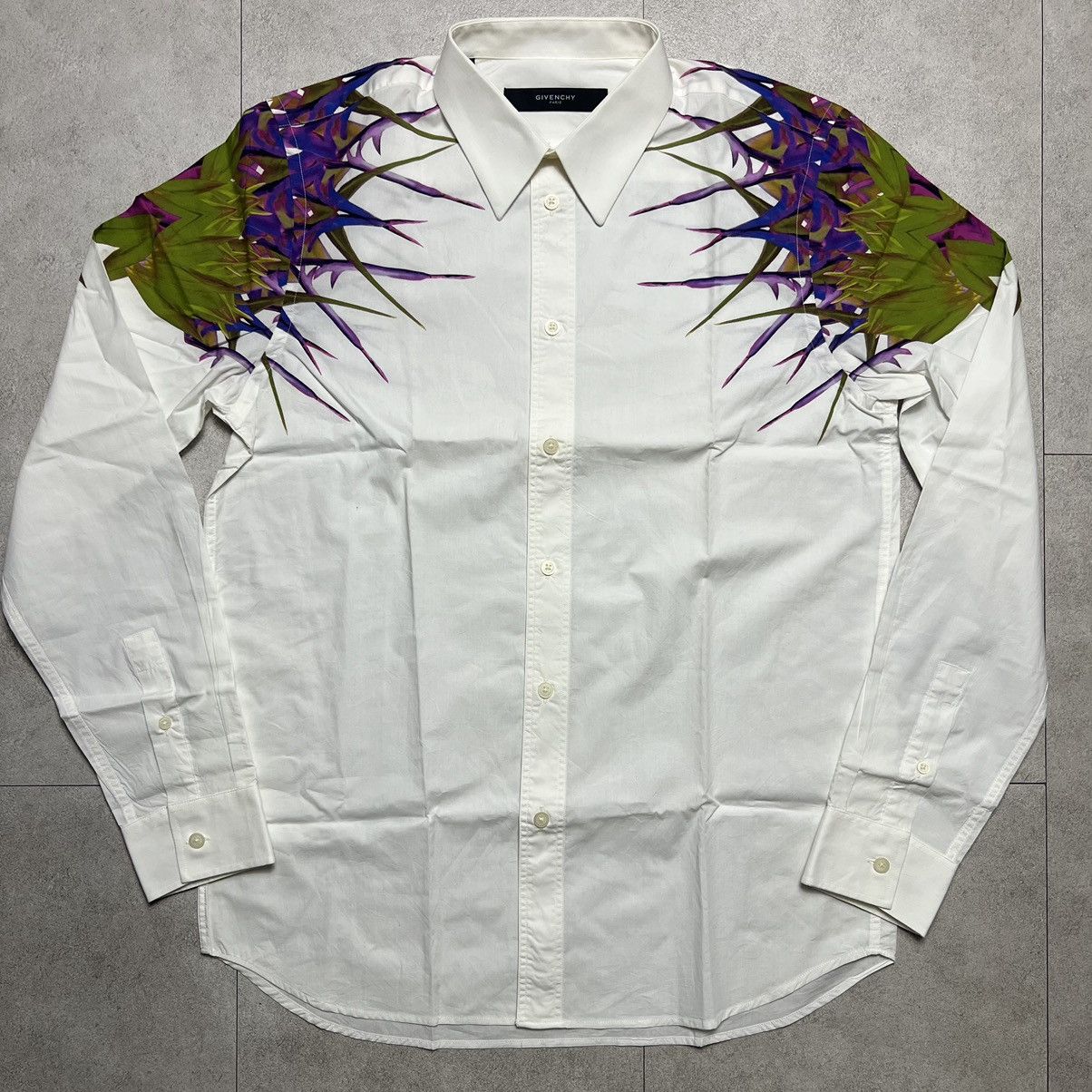 Givenchy × Riccardo Tisci Givenchy 12SS White Bird Of Paradise Shirts Size US M / EU 48-50 / 2 - 1 Thumbnail