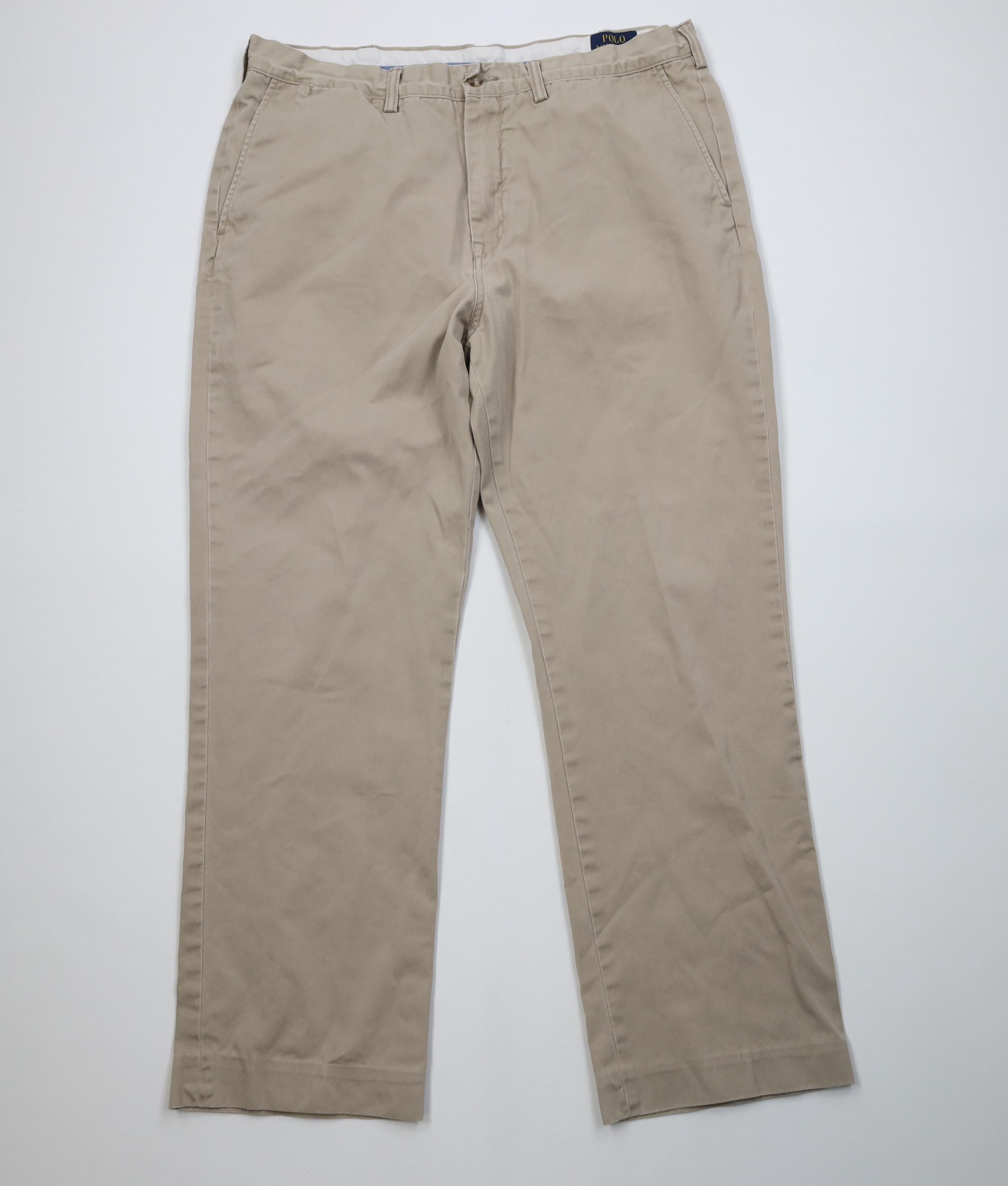 Polo Ralph Lauren Vintage Y2K Ralph Lauren Wide Leg Chino Pants Trousers Beige Size US 38 / EU 54 - 1 Thumbnail