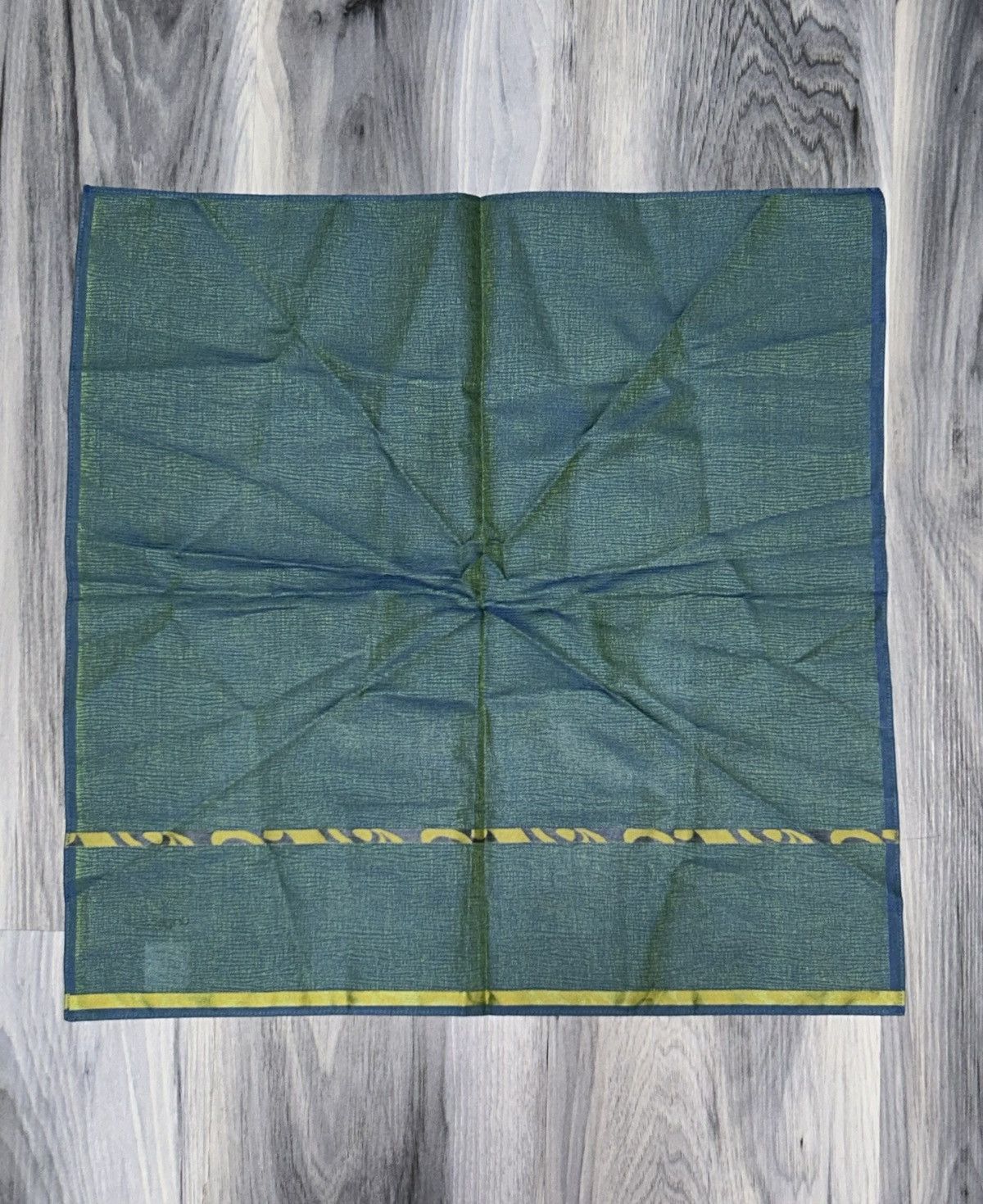 Ungaro Paris Ungaro Paris Vintage Blue & Green 2 Tone Handkerchief Scarf Size ONE SIZE - 8 Thumbnail