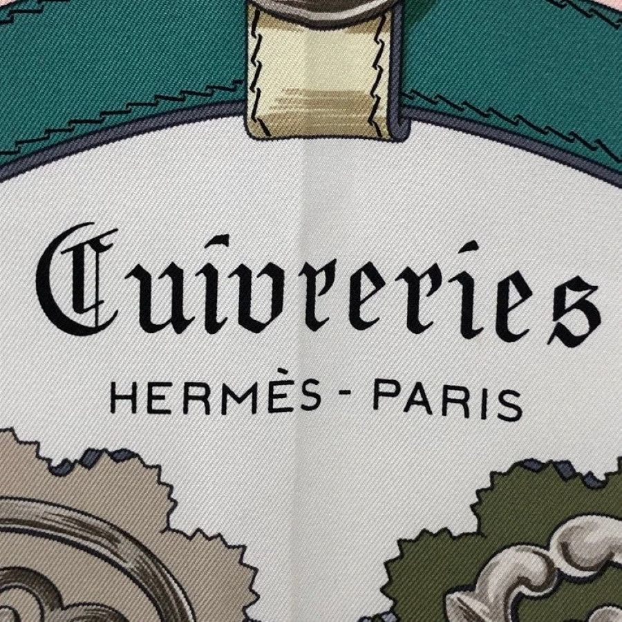Hermes Hermès “Cuivreries” Carré Silk Scarf 90x90 cm Pink, Size ONE SIZE - 6 Thumbnail