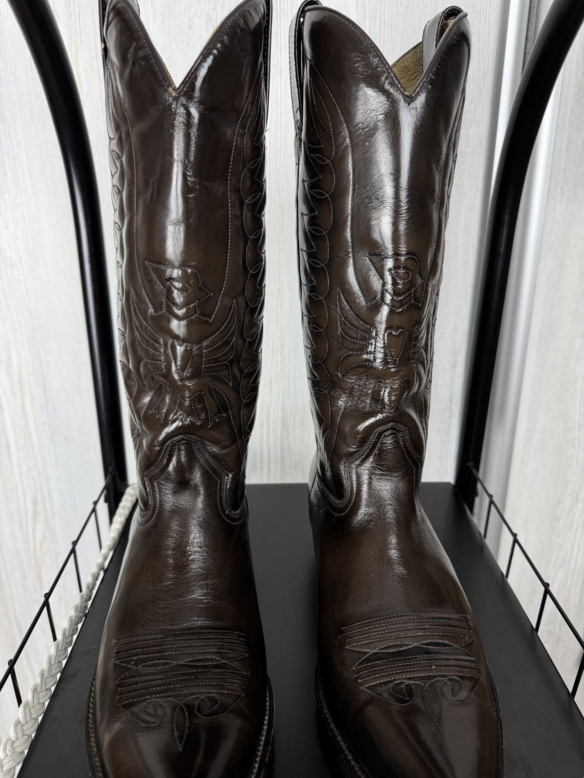 Buffalo London BUFFALO Leather brown cowboy Goodyear welt boots Size US 8 / EU 41 - 7 Thumbnail
