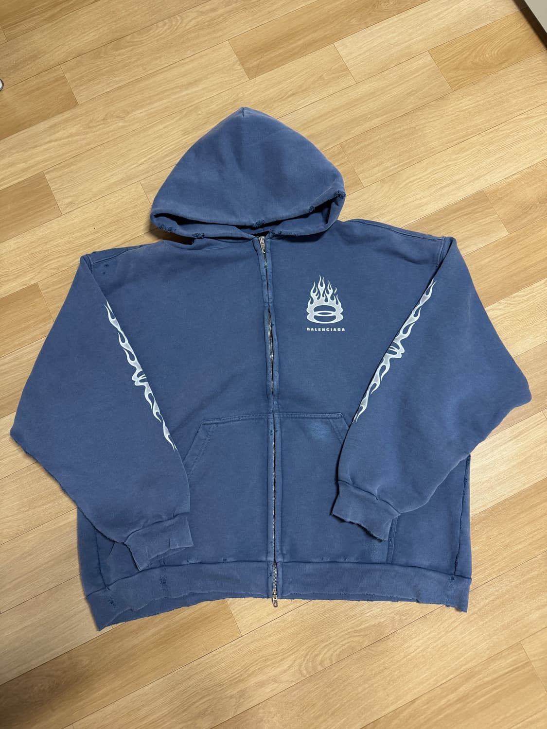 Balenciaga Burning Unity Zip Up Hoodie