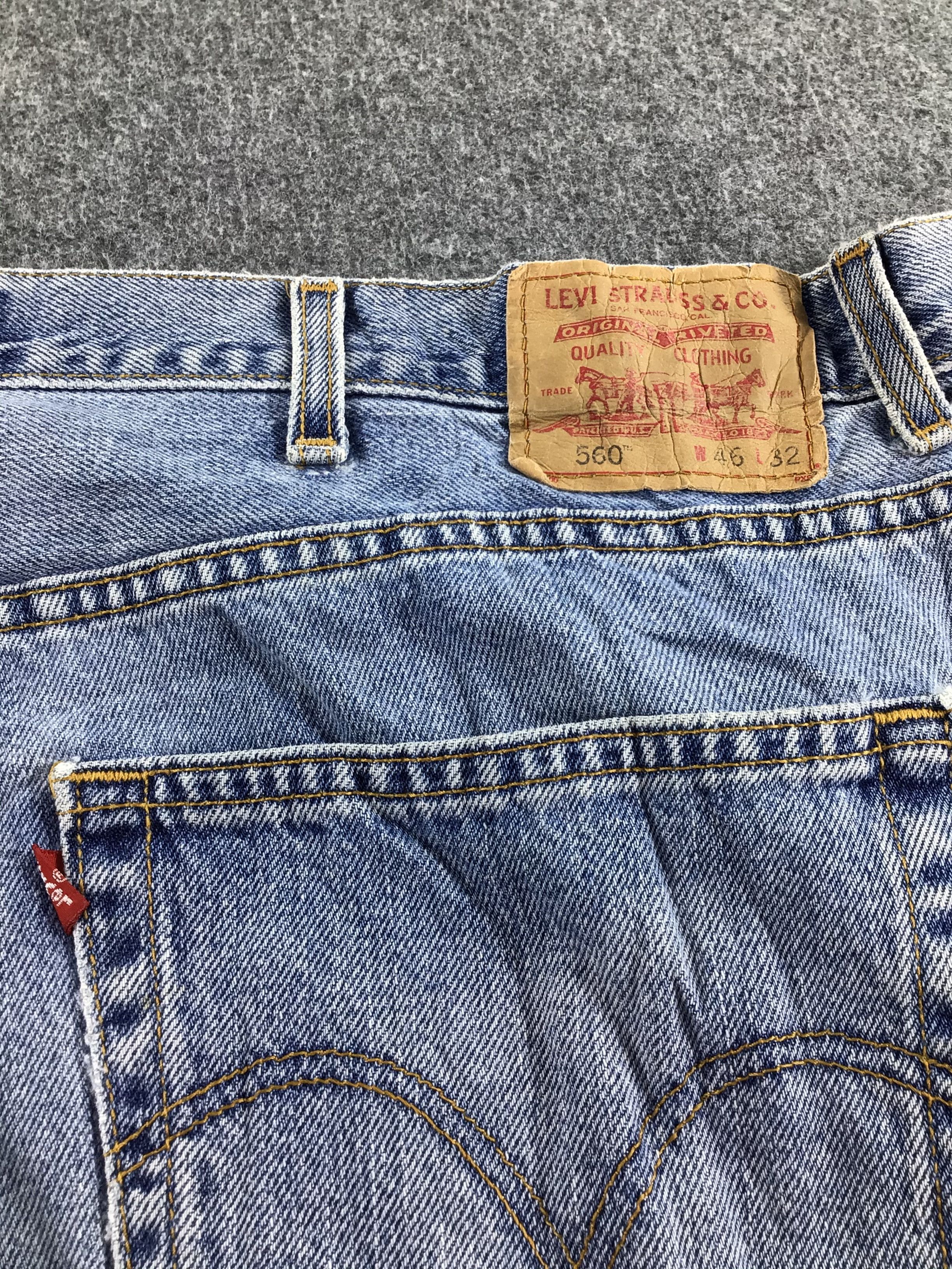 Levi's W47 Vintage Levis 560 Jeans Stone Wash Denim -J527 Size US 44 / EU 60 - 5 Thumbnail