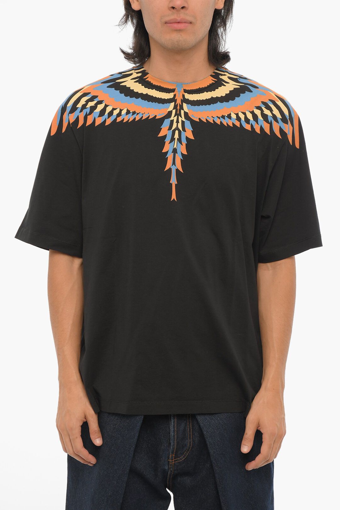 og1mm0824 Optical Wings Crewneck T-Shirt in Black