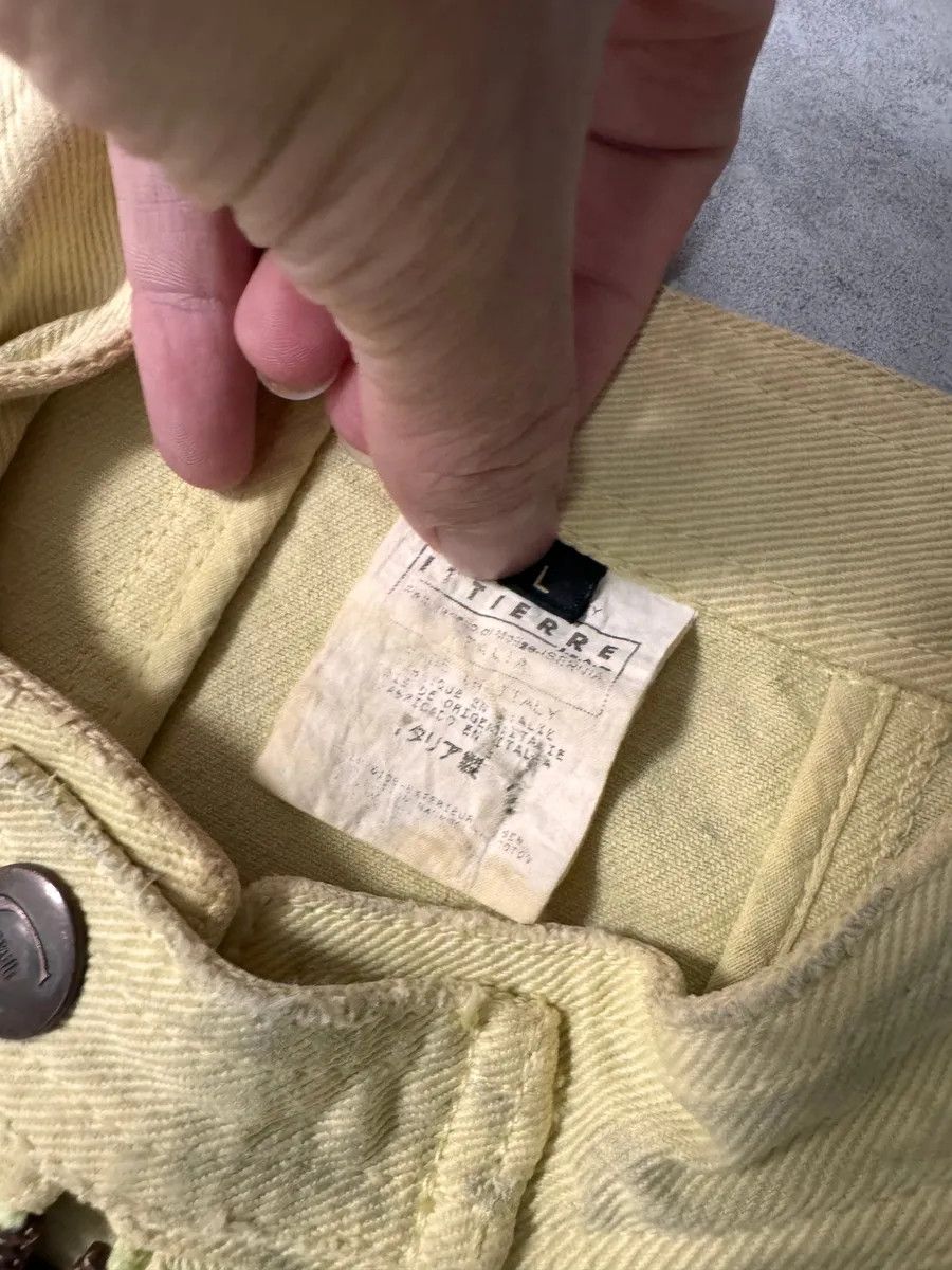 Just Cavalli 2000s Cavalli Biker Reinforced Beige Denim Jacket Size US M / EU 48-50 / 2 - 7 Thumbnail