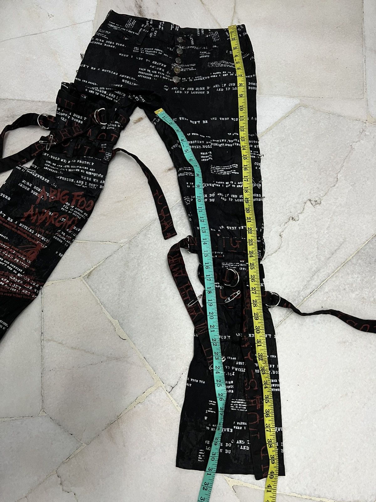 Japanese Brand VINTAGE H.ANARCHY FULL PRINT BONDAGE PUNK PANTS RARE Size US 28 / EU 44 - 16 Thumbnail