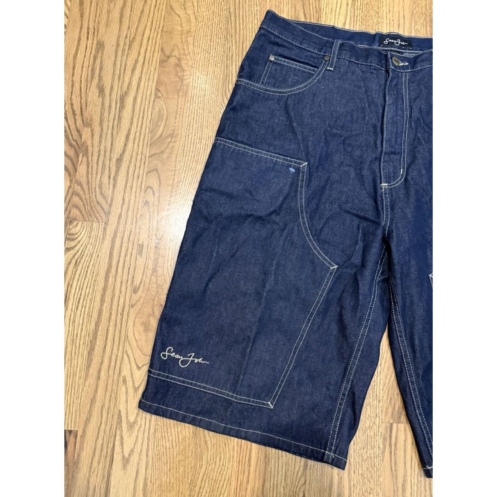 Sean John VINTAGE Sean John Shorts Men’s 36 Cargo Denim 5-Pocket Baggy Hip Hop Blues Size US 30 / EU 46 - 2 Thumbnail
