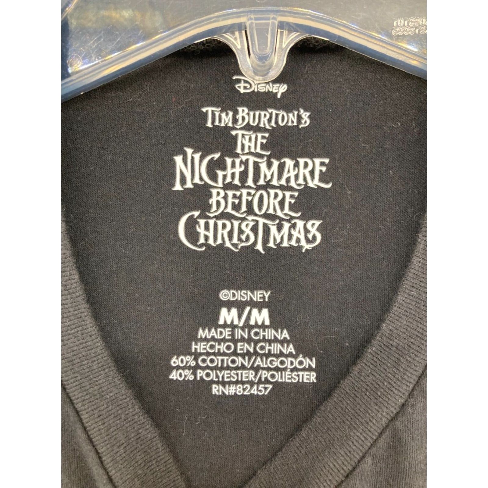 Vintage The Nightmare Before Christmas Mens TShirt M Black Santa Jack Skellington Size US M / EU 48-50 / 2 - 5 Thumbnail
