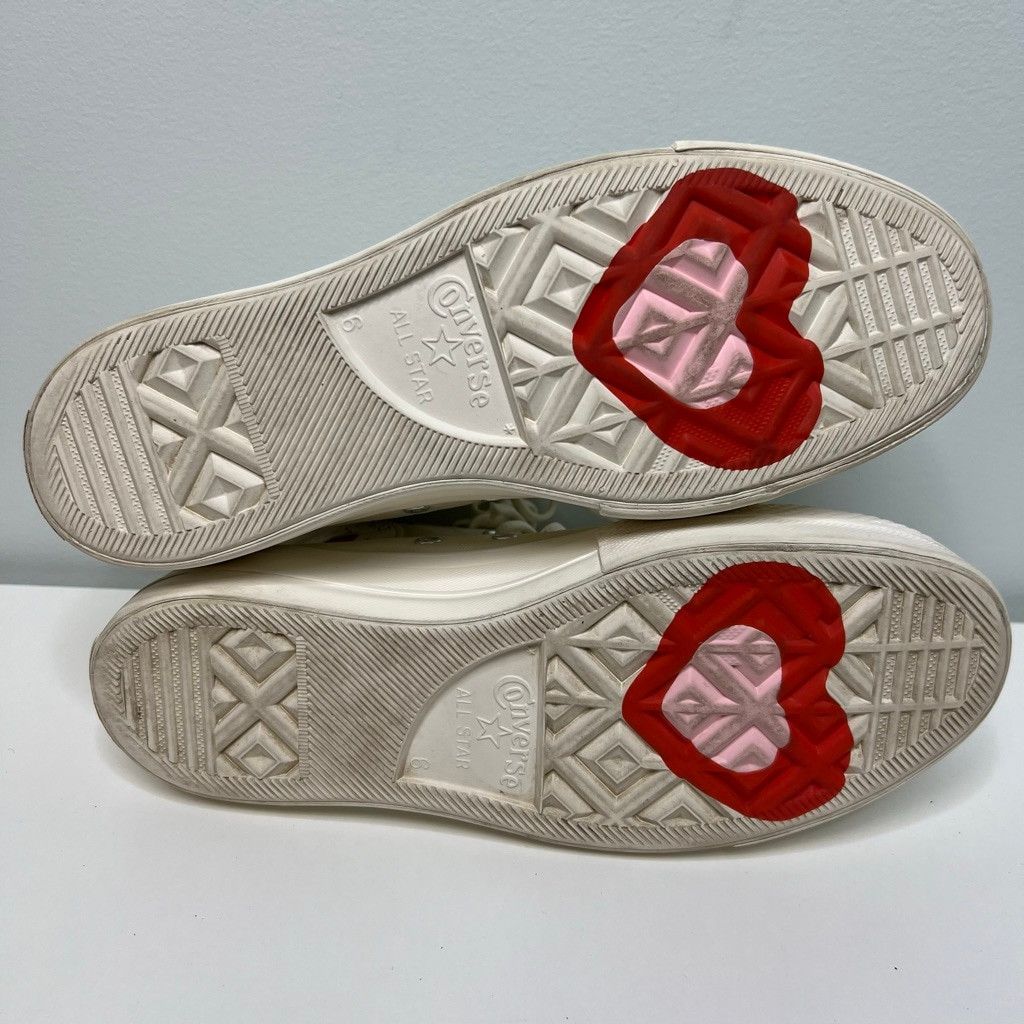 Converse Converse White Platform Red Heart High Top Sneakers Size 8 Size US 8 / IT 38 - 7 Thumbnail