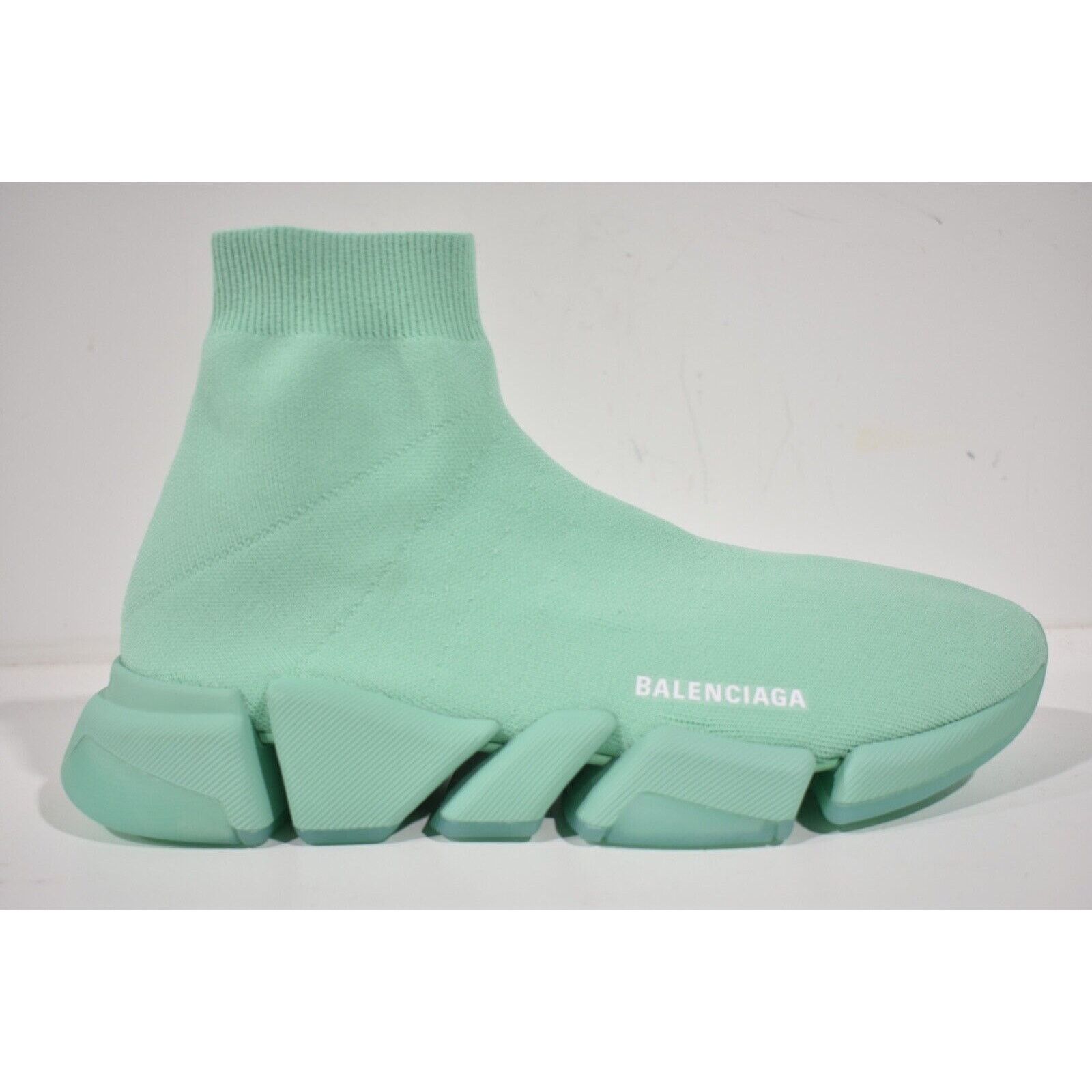 Balenciaga Balenciaga Mens Speed 2.0 Sock Mint Green High Top Size US 12 / EU 45 - 3 Thumbnail