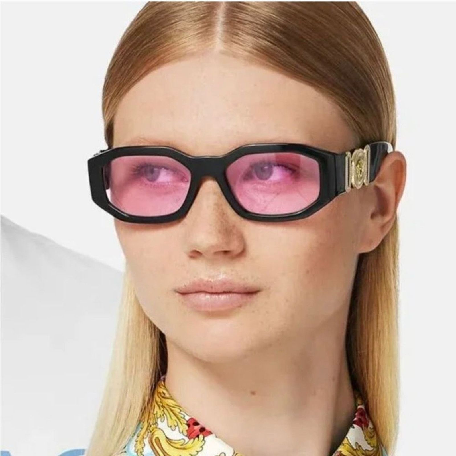 Versace BRAND NEW VERSACE VE4361 GB1/84 Black Pink Unisex Sunglasses Size ONE SIZE - 12 Thumbnail