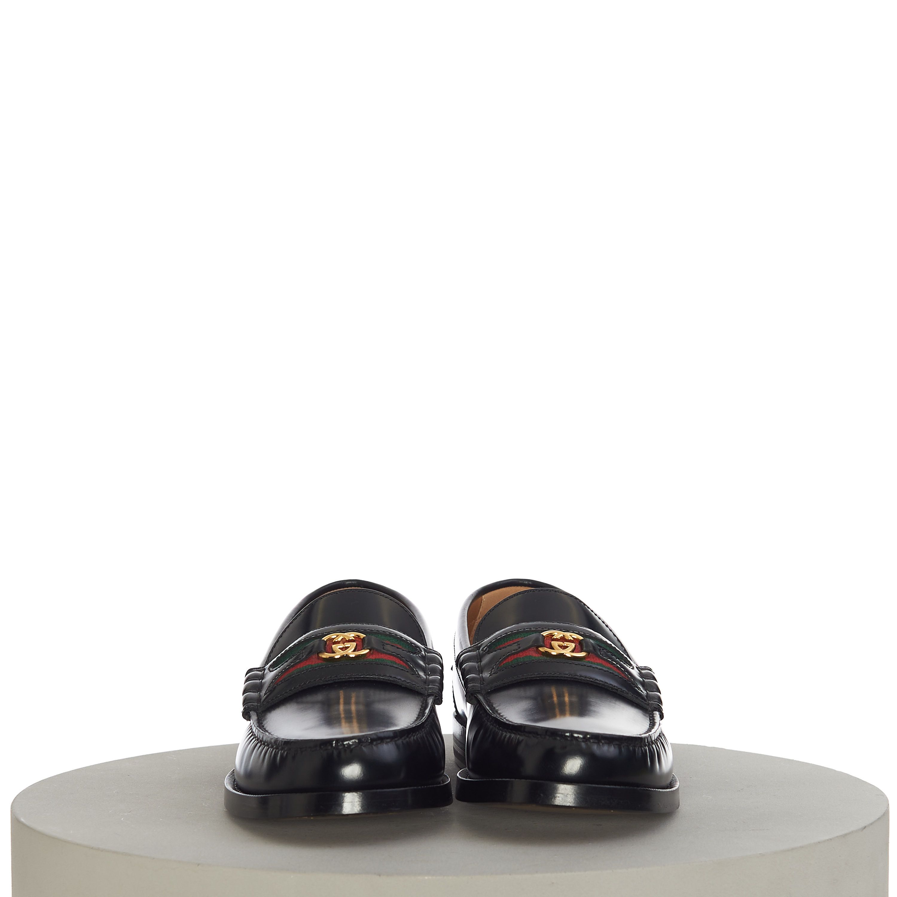 Gucci Men's Loafer With Double G In Black Leather Size US 6.5 / EU 39-40 - 3 Thumbnail