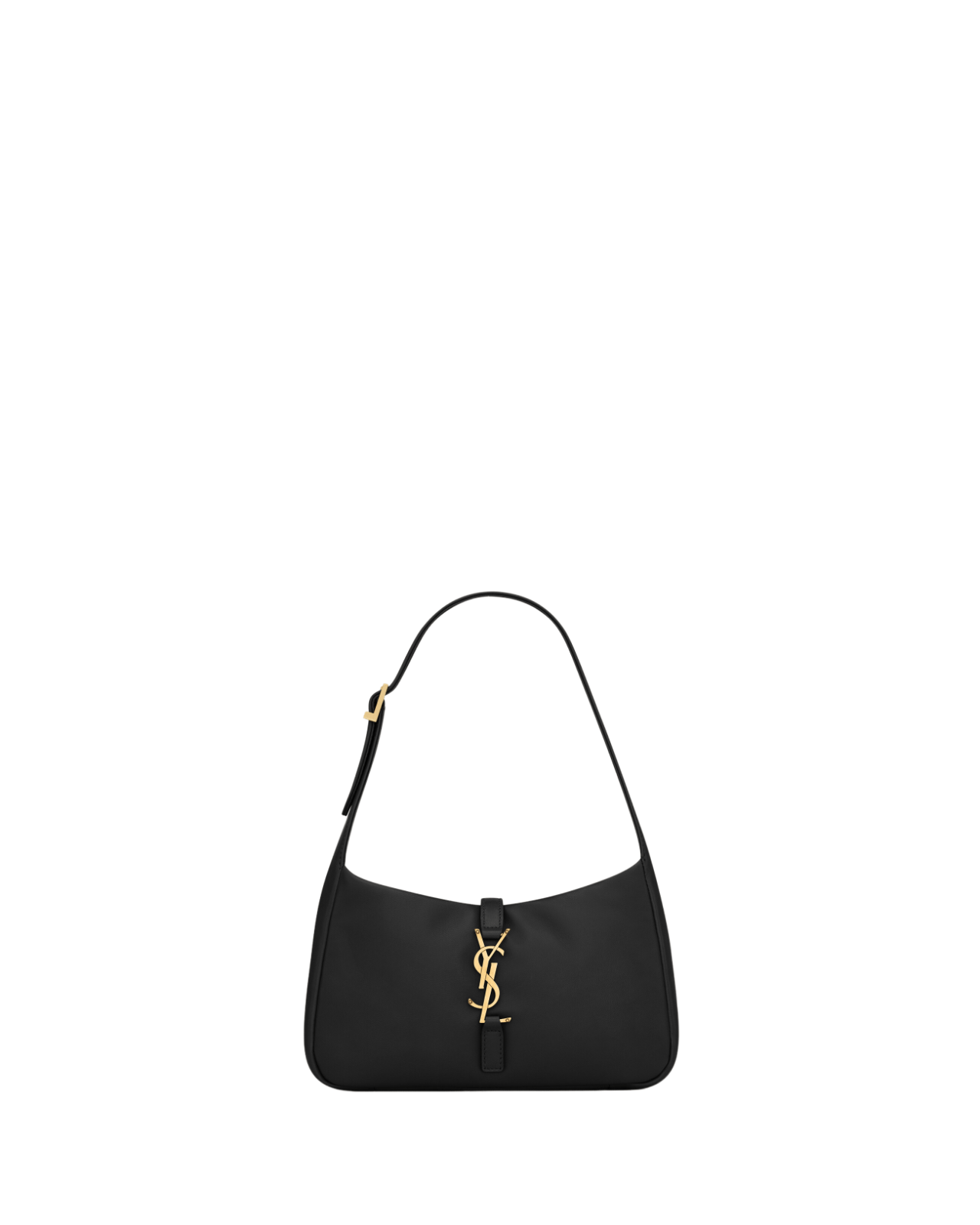 SAINT LAURENT Le 5 A 7 Black Padded Lambskin Bag