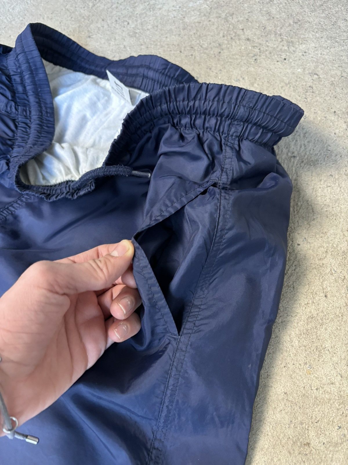 Nike × Vintage Nike Vintage y2k Trackpants Mini swoosh ⭐️RARE⭐️ blue M Size US 32 / EU 48 - 8 Thumbnail
