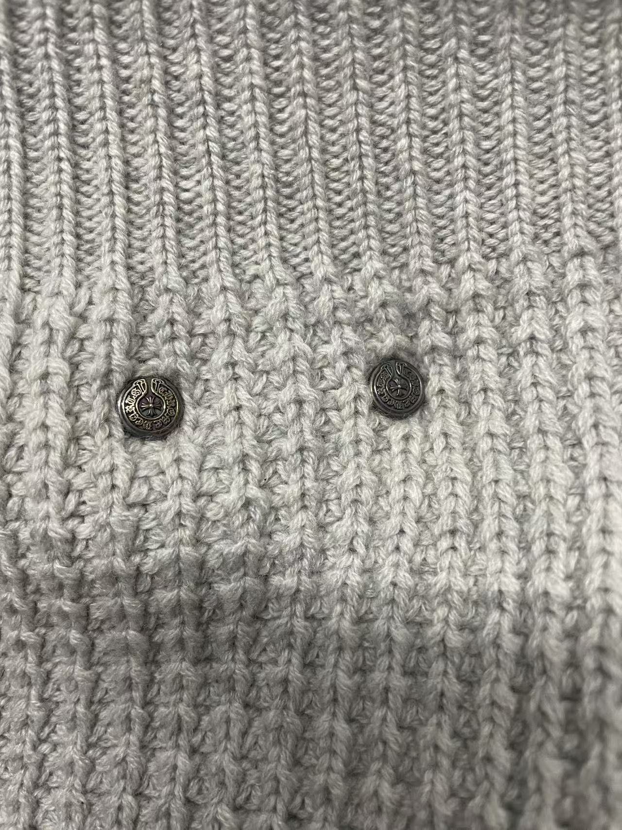 Chrome Hearts Chrome Hearts Cashmere Waffle Cross Patch Cardigan Sweater Size S / US 4 / IT 40 - 7 Thumbnail