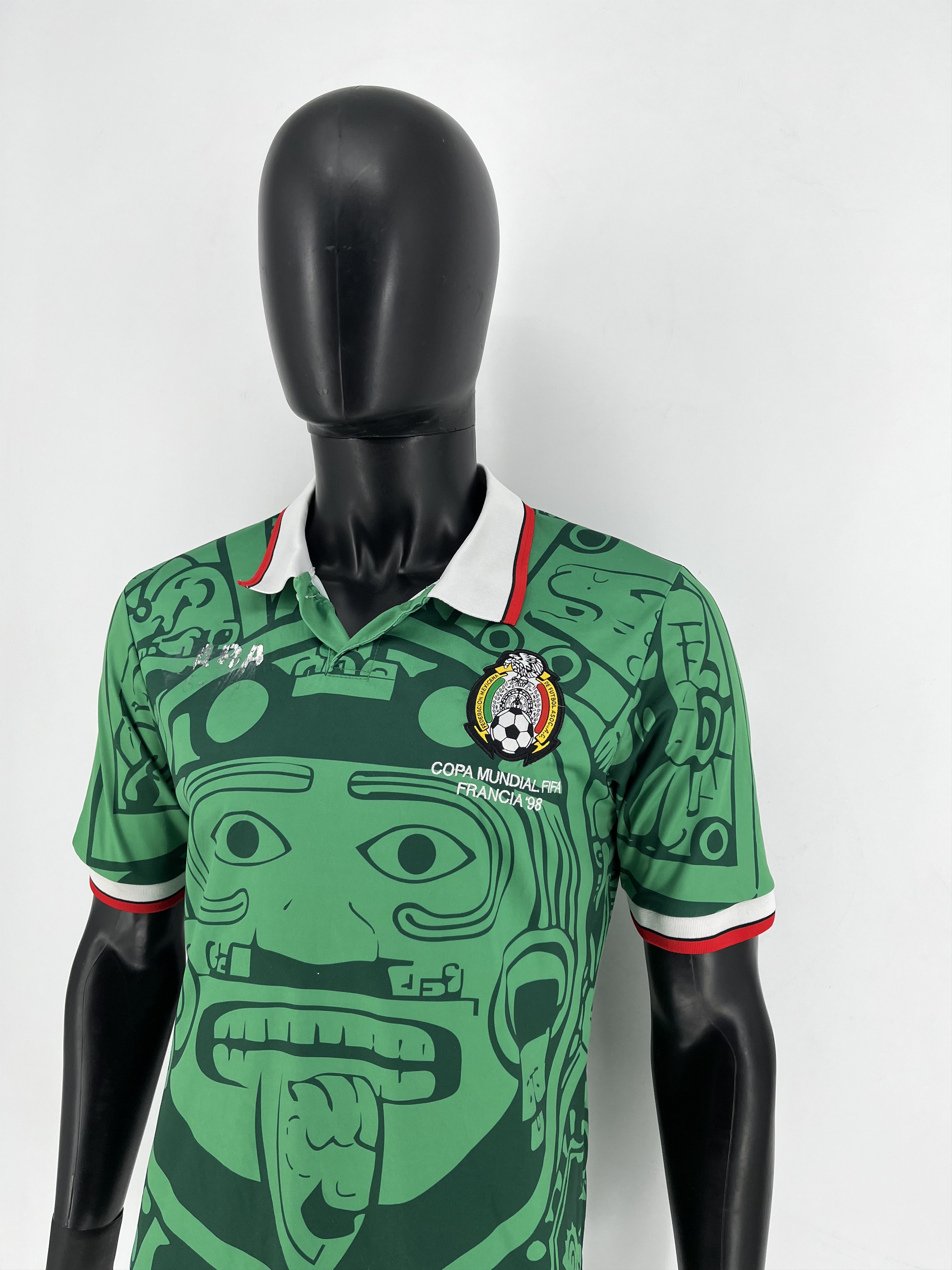 Vintage Aba Sports Green Retro Jersey Copa Munidal Fifa Francia 1998 Size US L / EU 52-54 / 3 - 4 Thumbnail