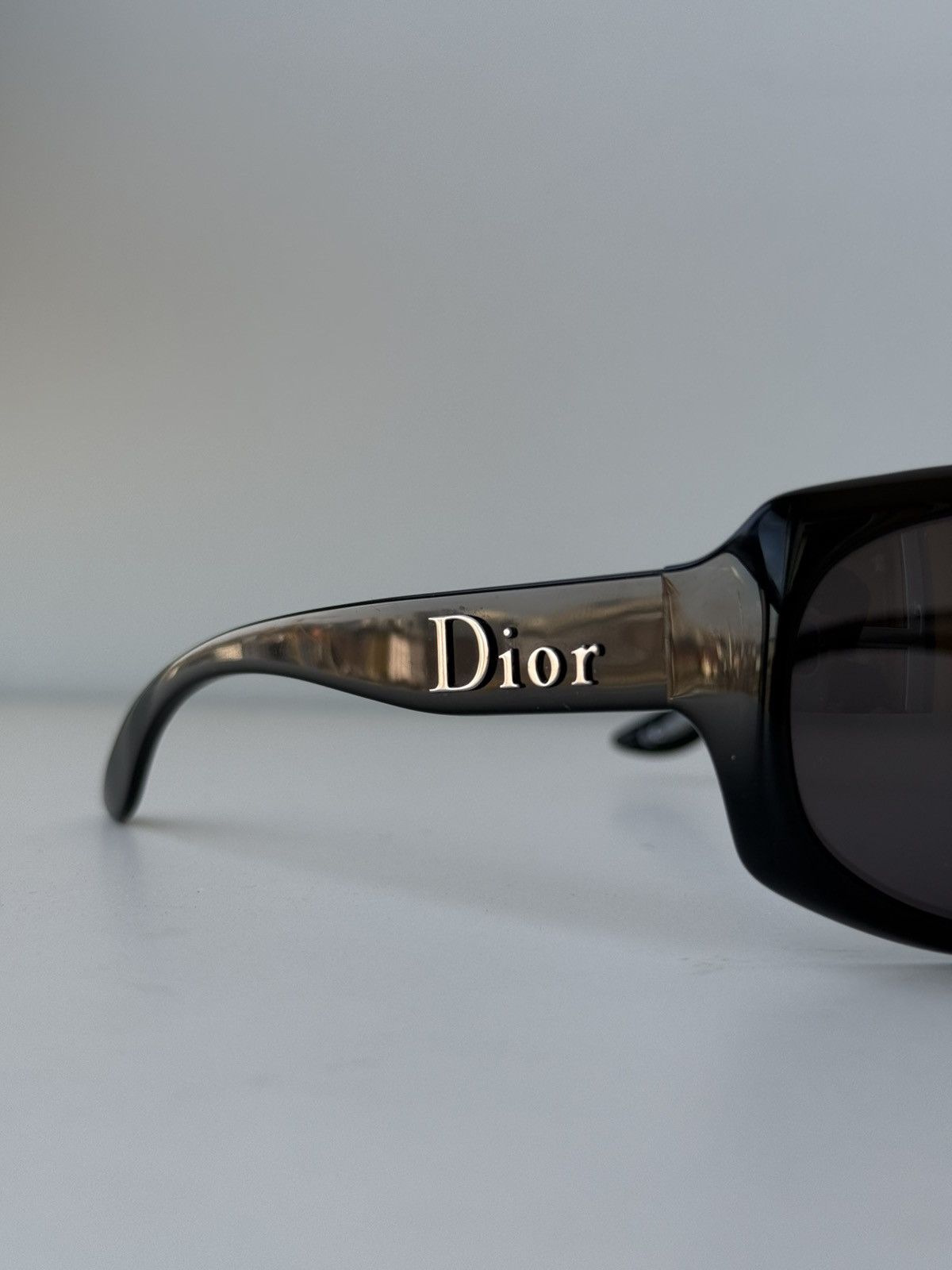 Dior Christian Dior Glossy 2 Black Oval Wrap Sunglasses 58-19 Size ONE SIZE - 5 Thumbnail