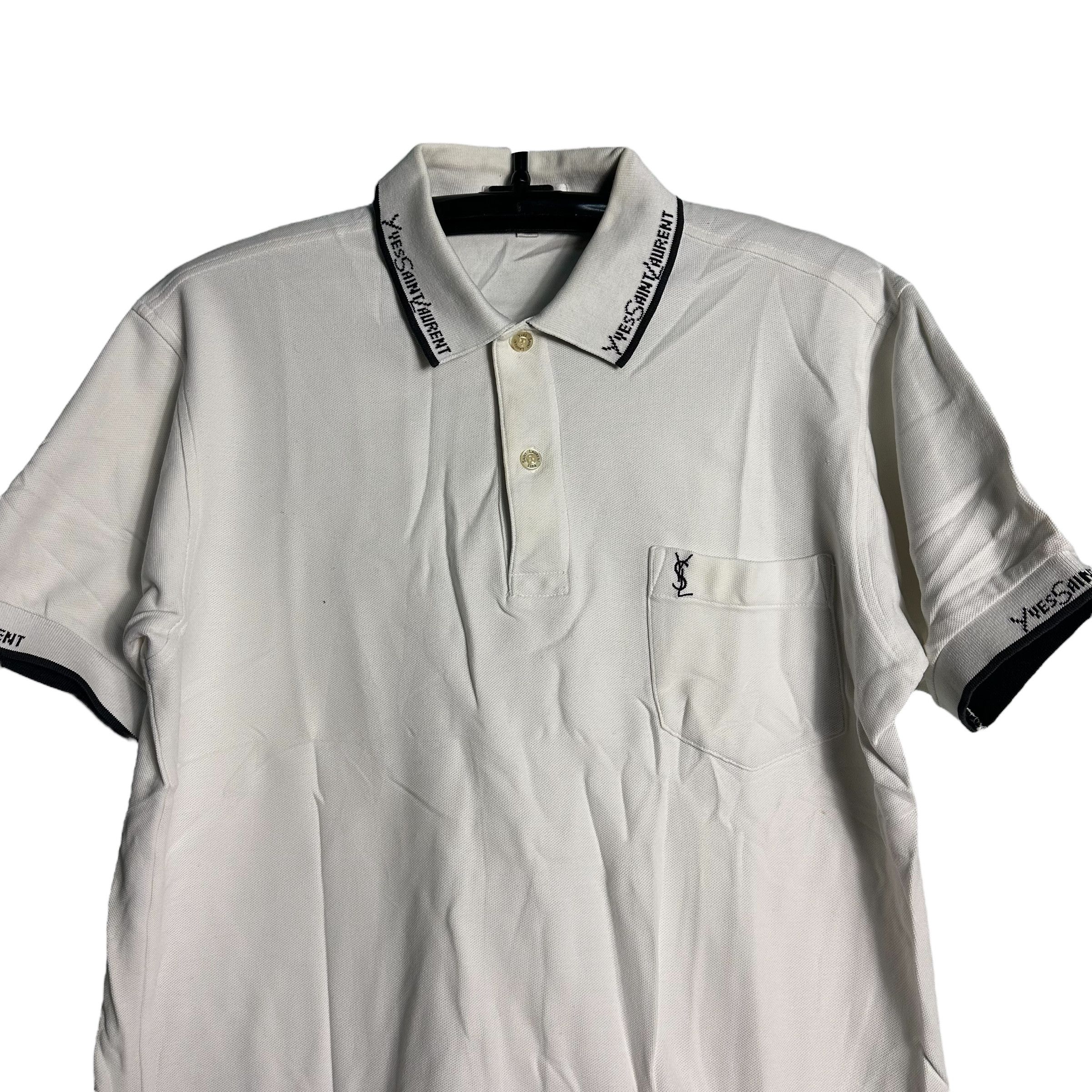 Yves Saint Laurent 🔥RARE🔥Vintage 90s Yves Saint Laurent YSL Polo Shirt Size US M / EU 48-50 / 2 - 2 Thumbnail
