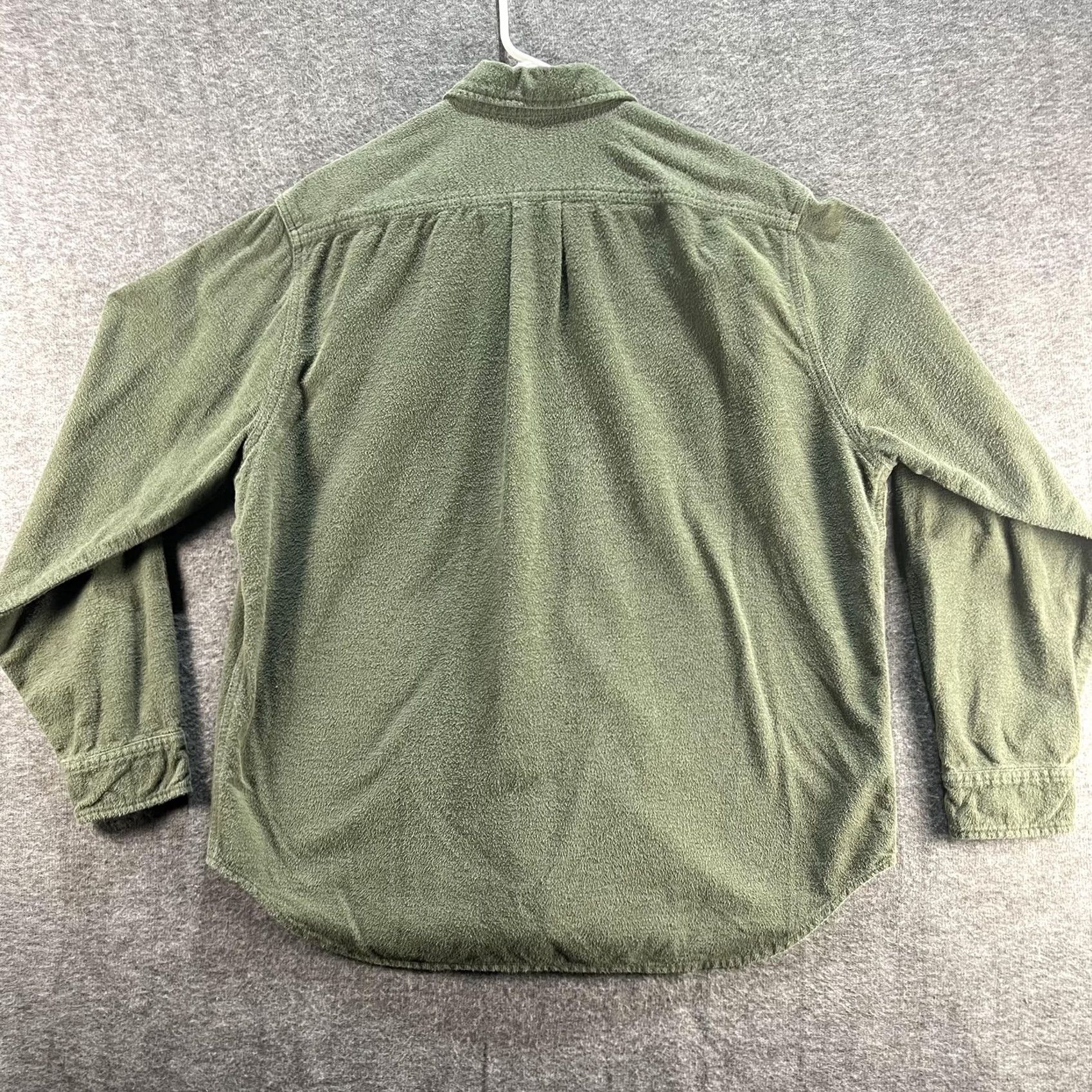 Eddie Bauer Eddie Bauer Fleece Shirt Jacket Mens Large Olive Green Button Front Shacket Size US L / EU 52-54 / 3 - 3 Thumbnail