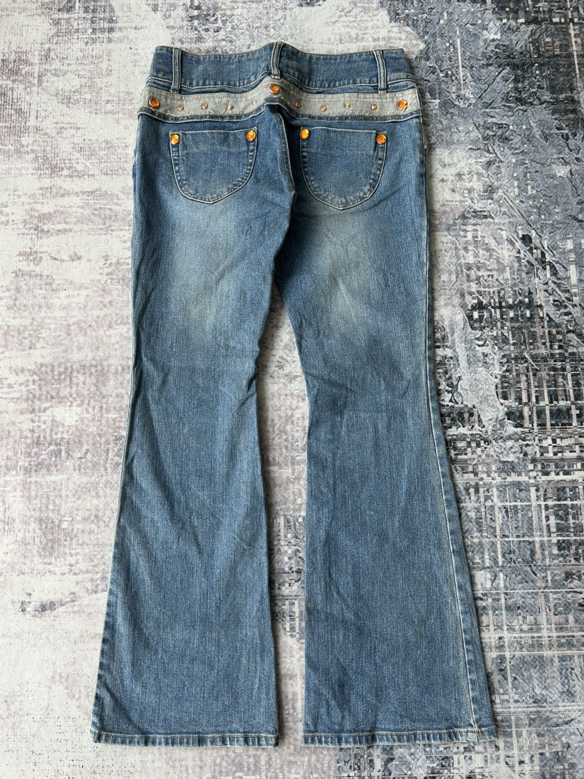 If Six Was Nine Y2k Flared Diamond Jeans Size US 30 / EU 46 - 3 Thumbnail