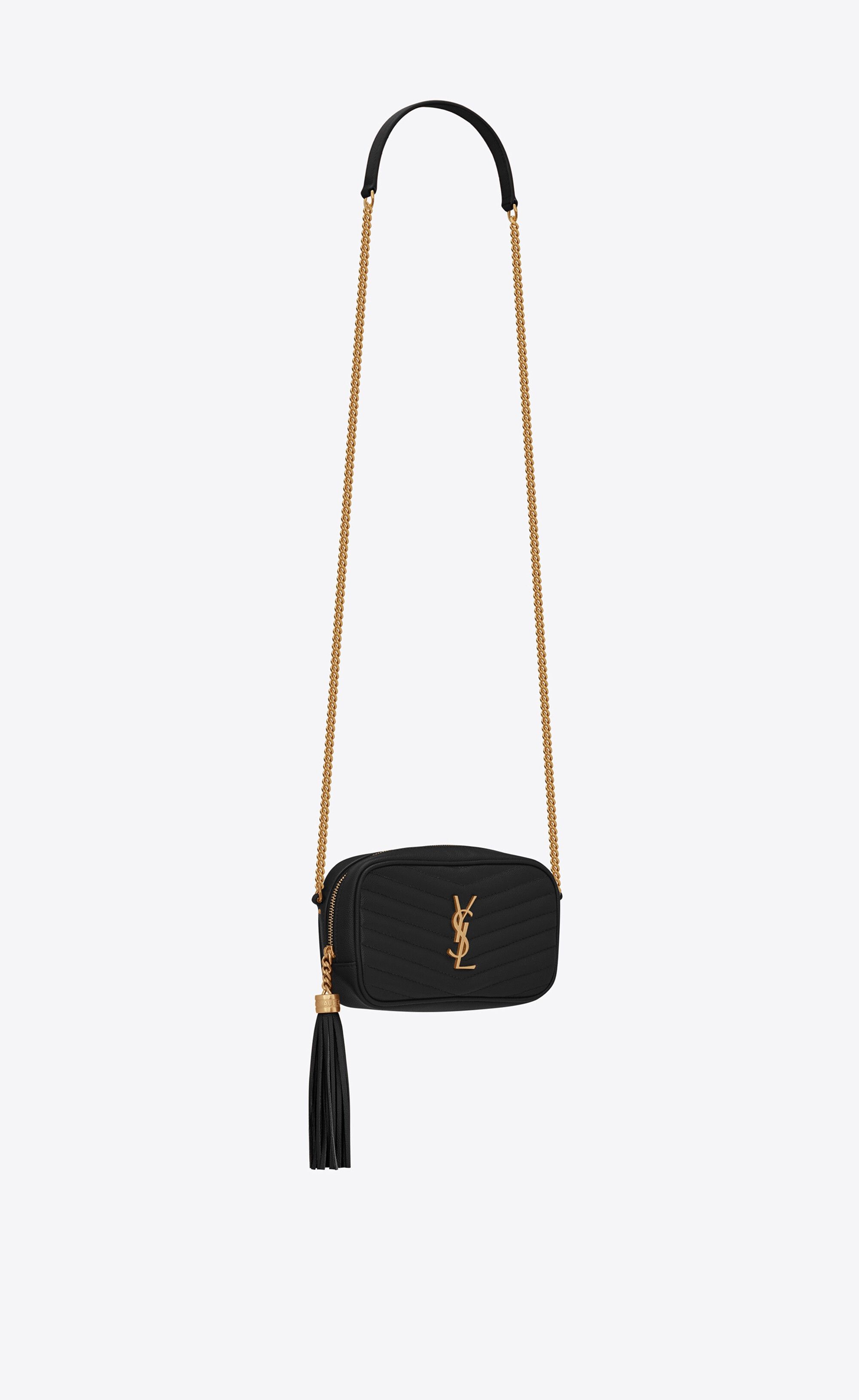 Saint Laurent Paris o1s1wg110924 Size: OS / Lou Mini Leather Bag in Black Size ONE SIZE - 1 Thumbnail