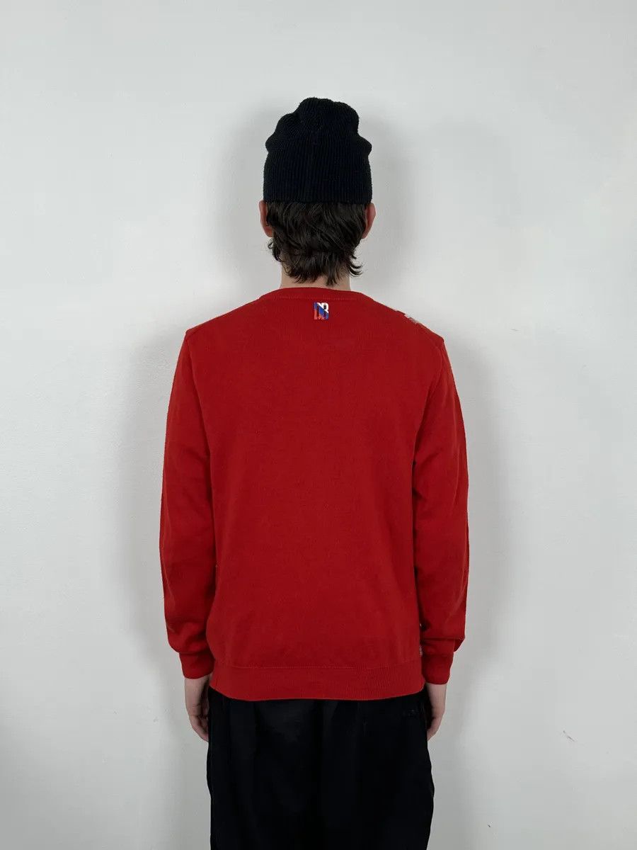 Dirk Bikkembergs Dirk Bikkembergs Red Wool Checkered Sweater Size US S / EU 44-46 / 1 - 3 Thumbnail
