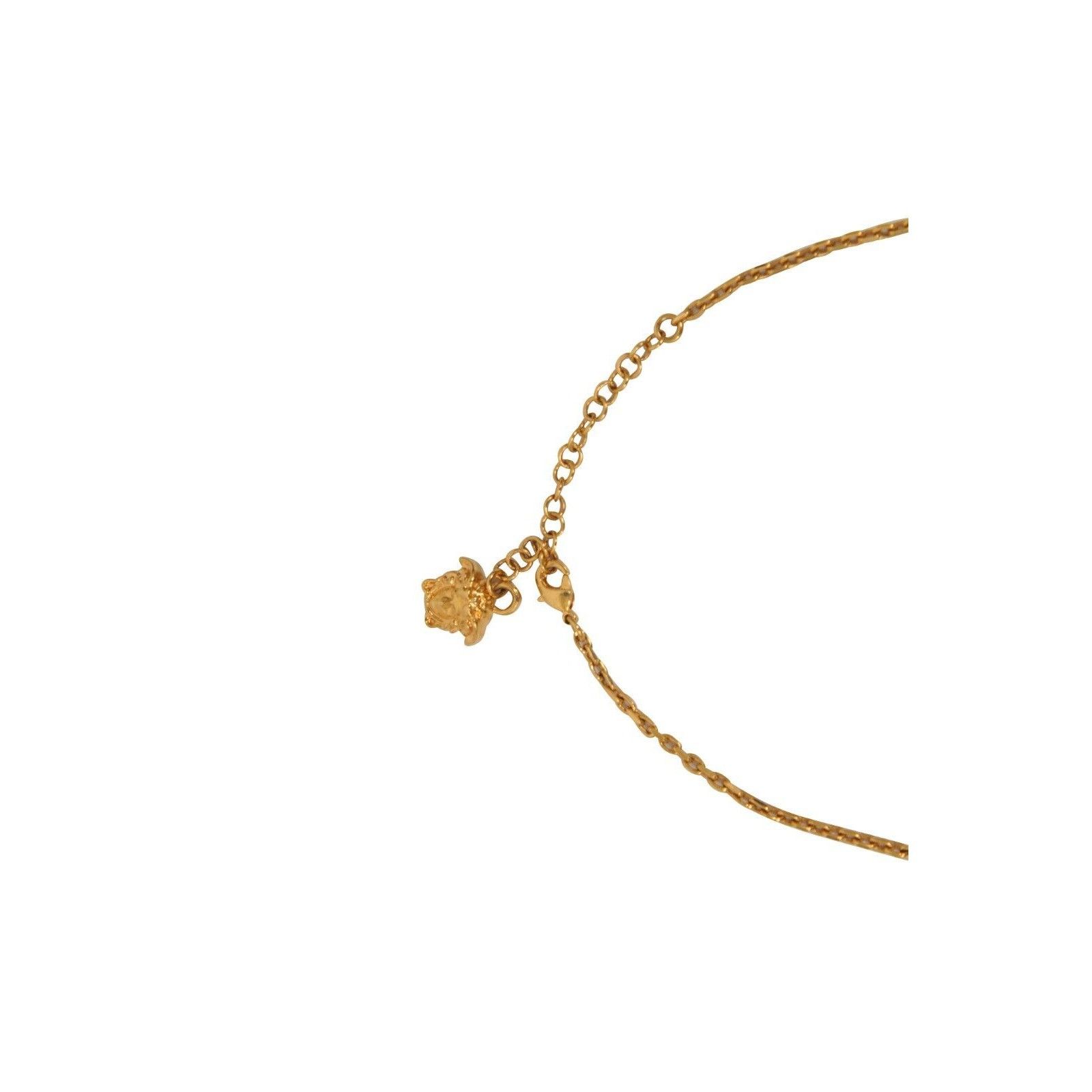 Versace Medusa Head Logo Pendant Necklace Gold Crystals Rope Size ONE SIZE - 4 Thumbnail