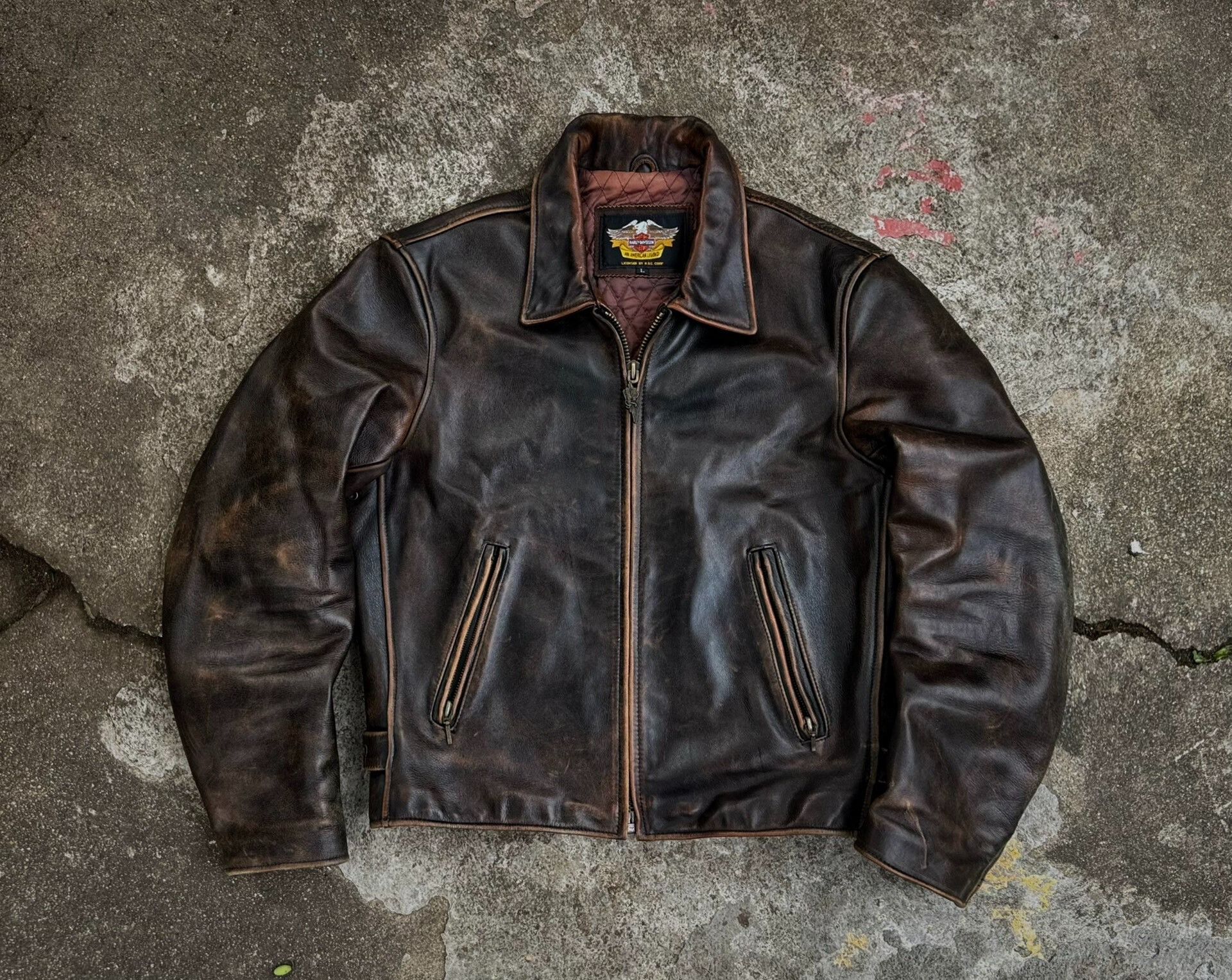 Vintage Vintage Harley Davidson Leather Jacket Size US L / EU 52-54 / 3 - 1 Thumbnail