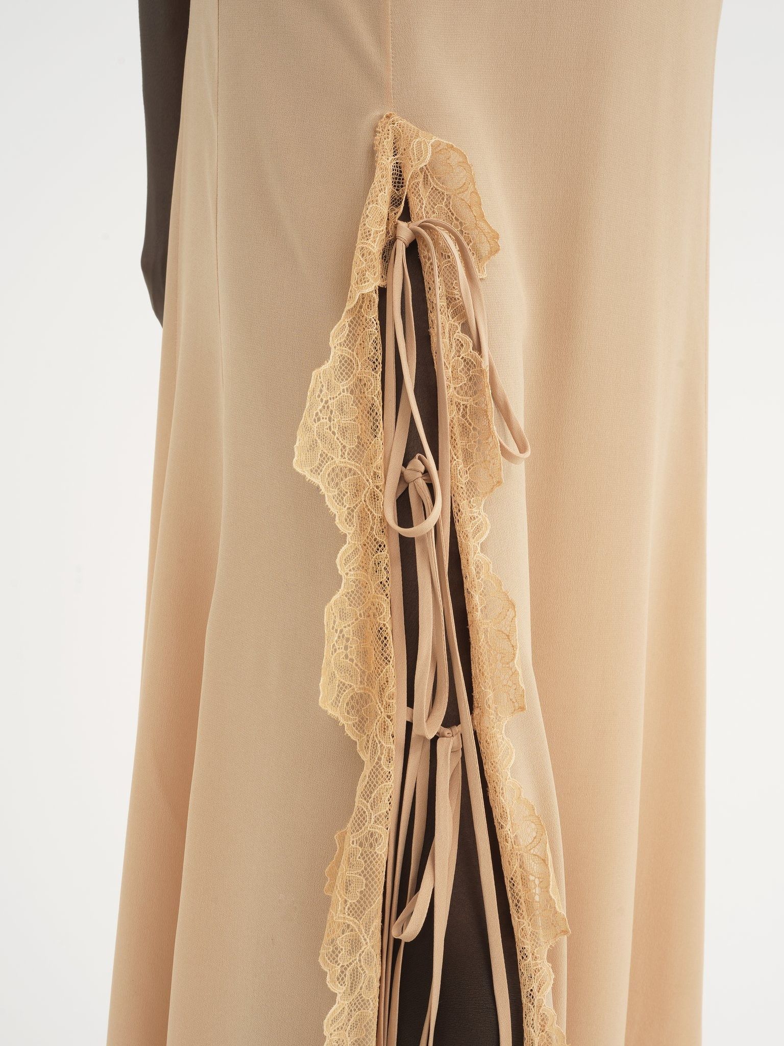 Chloe o1loc1c11025 Lingerie Halterneck Dress in Sand Brown Size L / US 10 / IT 46 - 6 Thumbnail