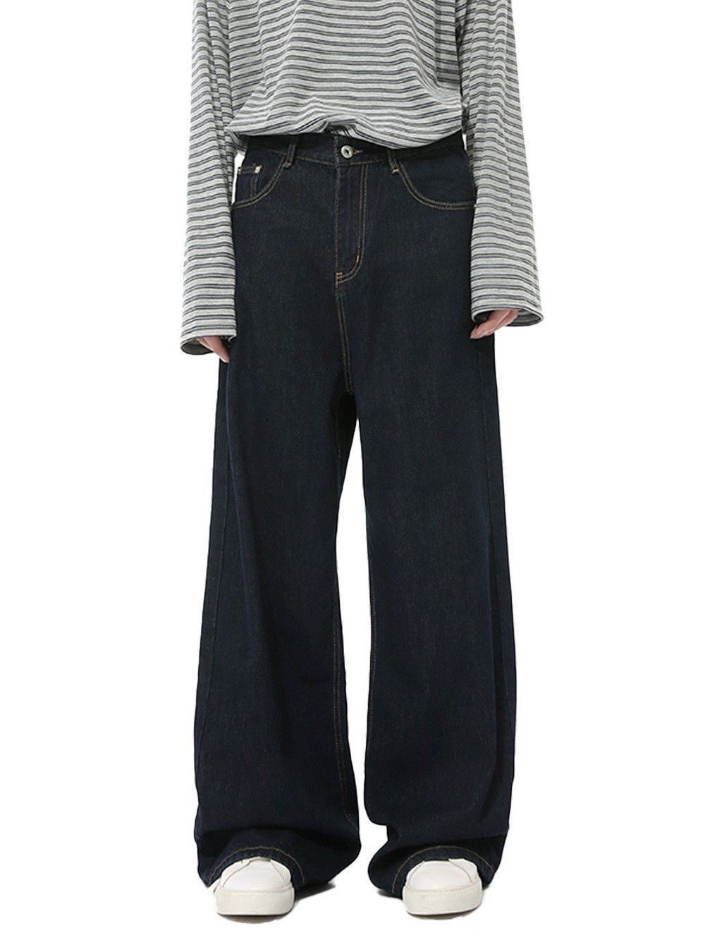Japanese Brand Men's Japanese Retro Cleanfit Straight Leg Loose Fit Jeans Size US 32 / EU 48 - 1 Thumbnail