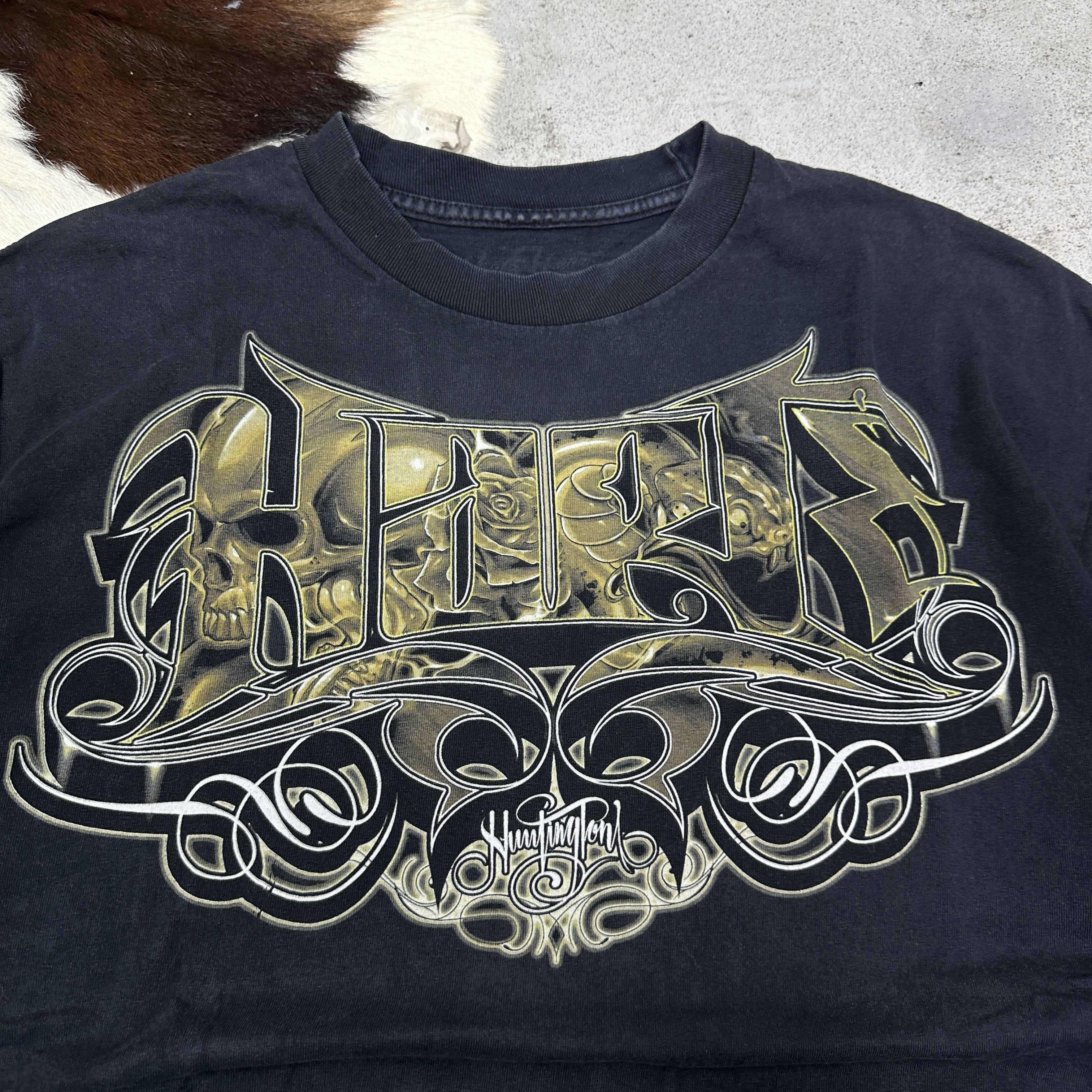 Vintage Vintage Opium Grunge Skull Print Oversize T-shirt 00s Size US XL / EU 56 / 4 - 2 Thumbnail