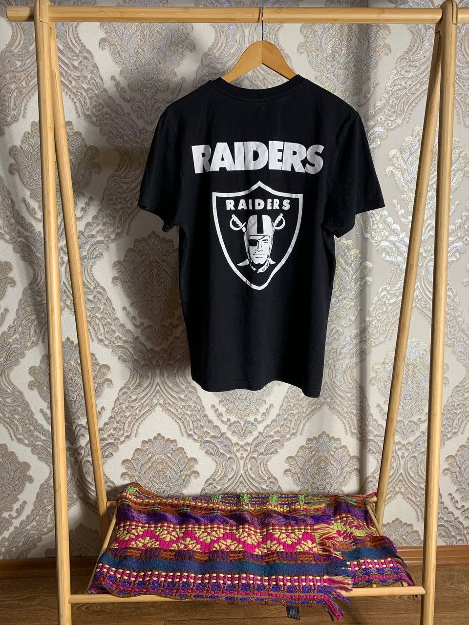 NFL VERY RARE NFL RAIDERS LAS VEGAS DOUBLE PRINT FOOTBALL Y2K Size US M / EU 48-50 / 2 - 1 Thumbnail