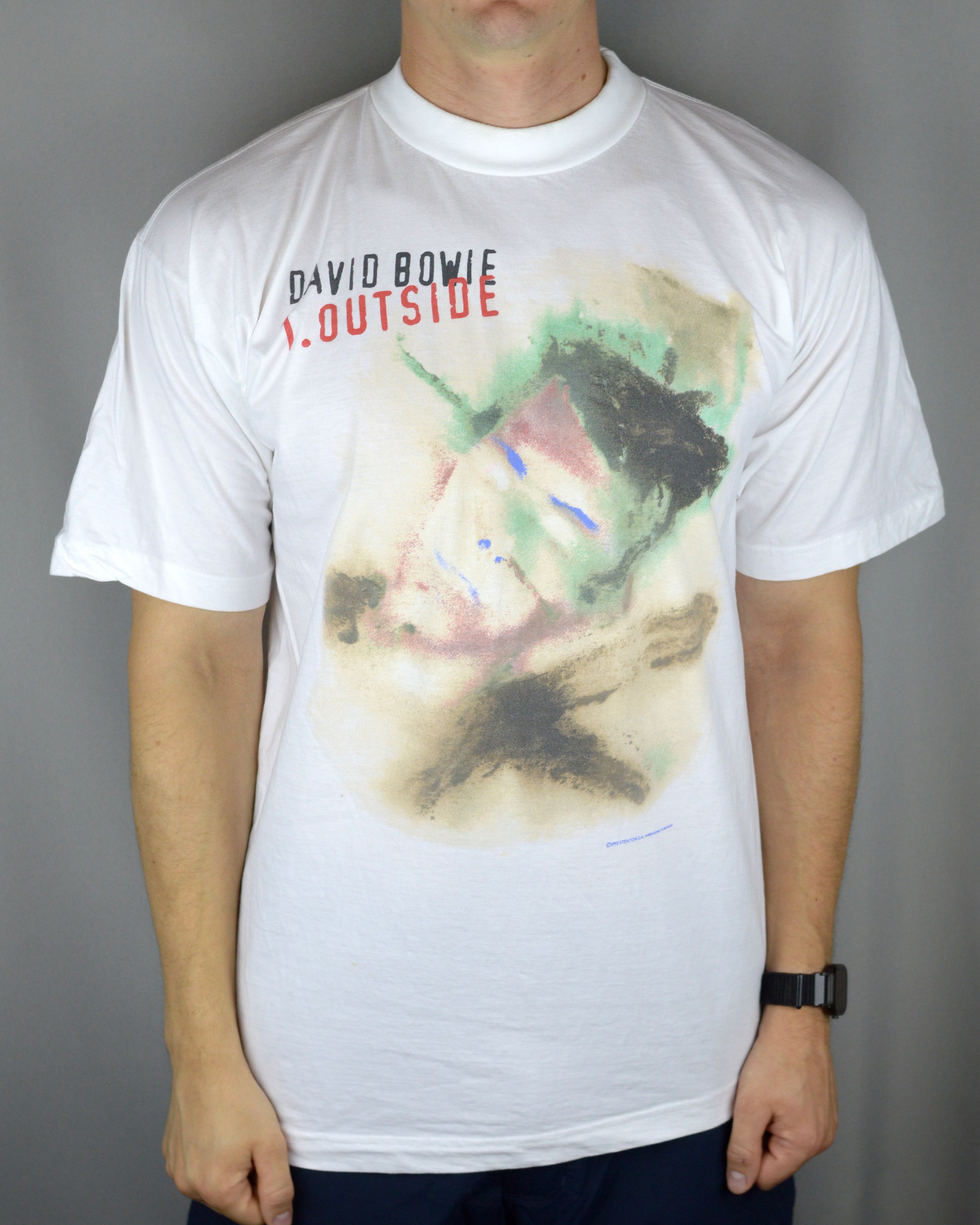 Vintage Vintage David Bowie Outside 1995 tour t shirt Size US XL / EU 56 / 4 - 1 Thumbnail