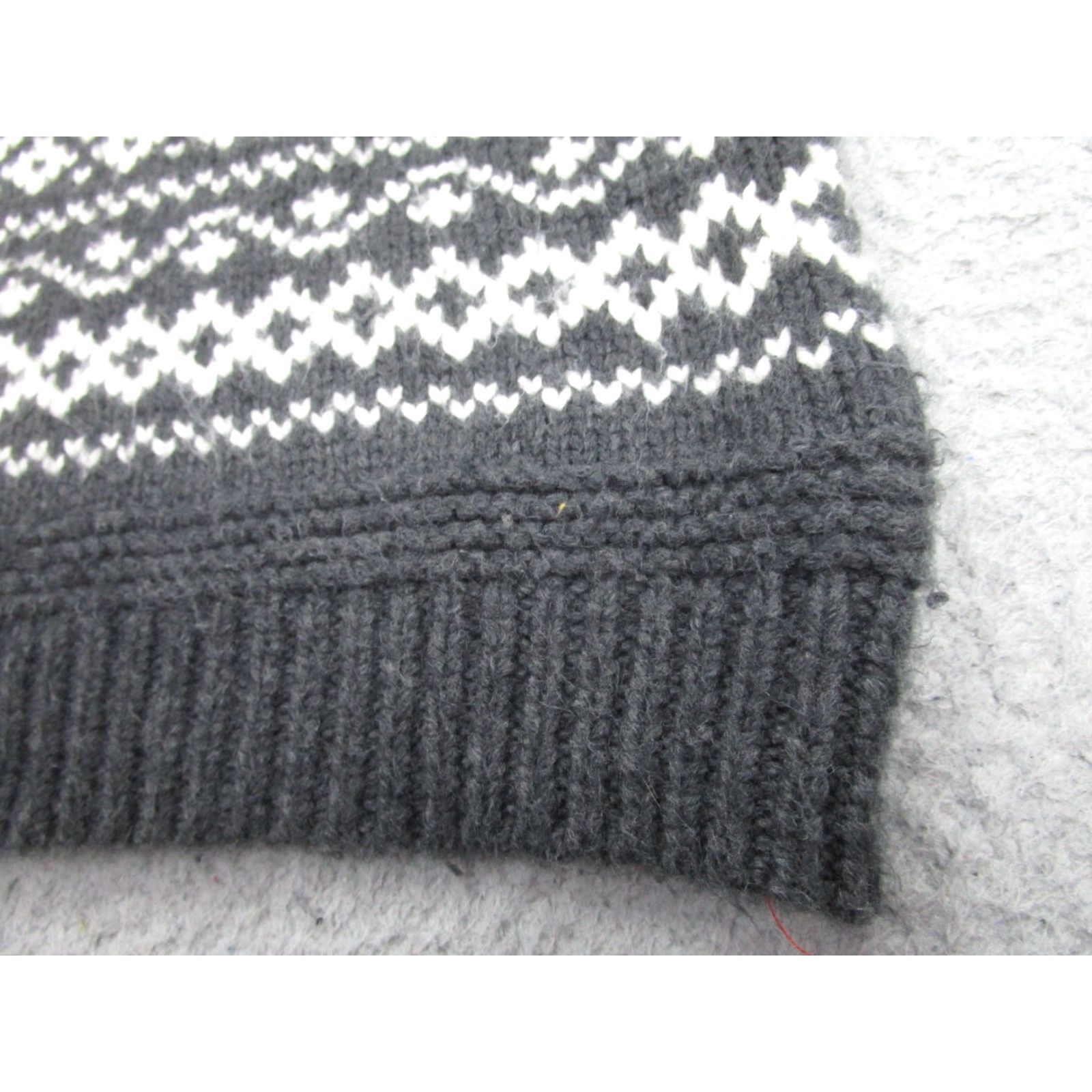 Marine Layer Marine Layer Gray Fair Isle Knit Sweater Women's M Wool Alpaca Pullover Size M / US 6-8 / IT 42-44 - 7 Thumbnail