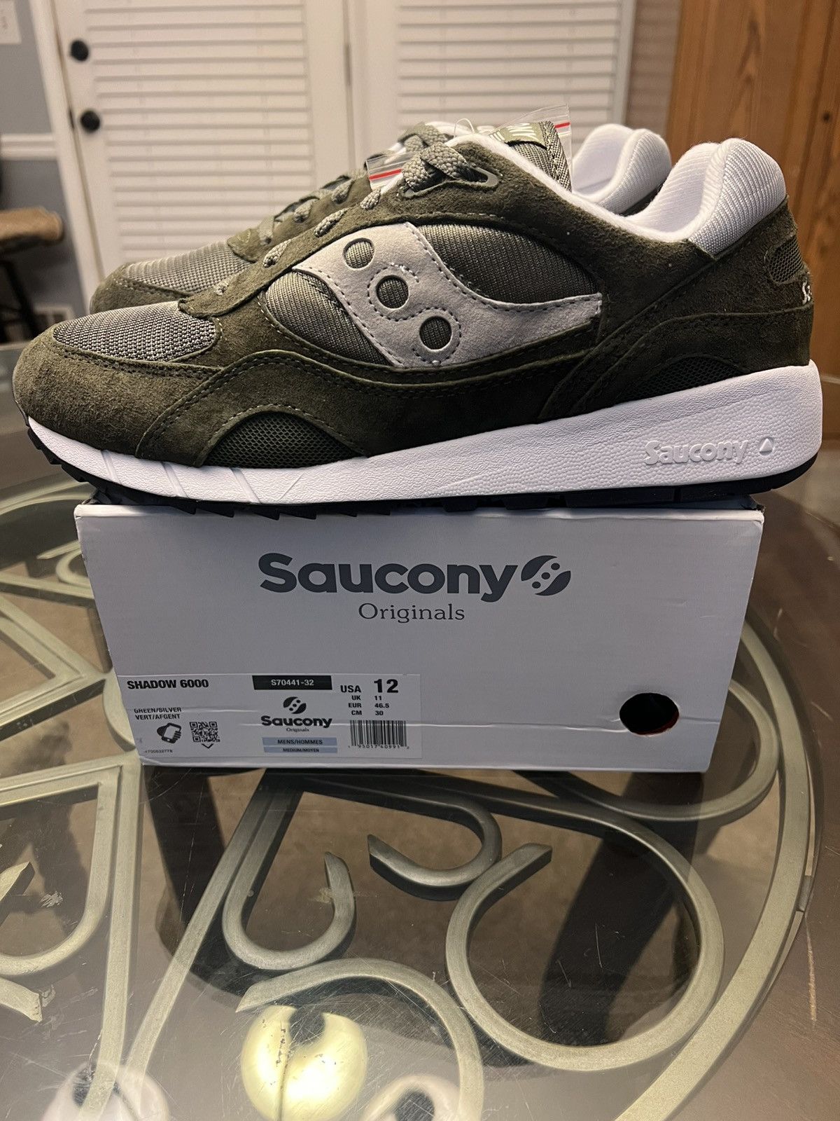 Saucony Saucony Shadow 6000 Green Suede (3 Pairs) Size US 12 / EU 45 - 3 Thumbnail