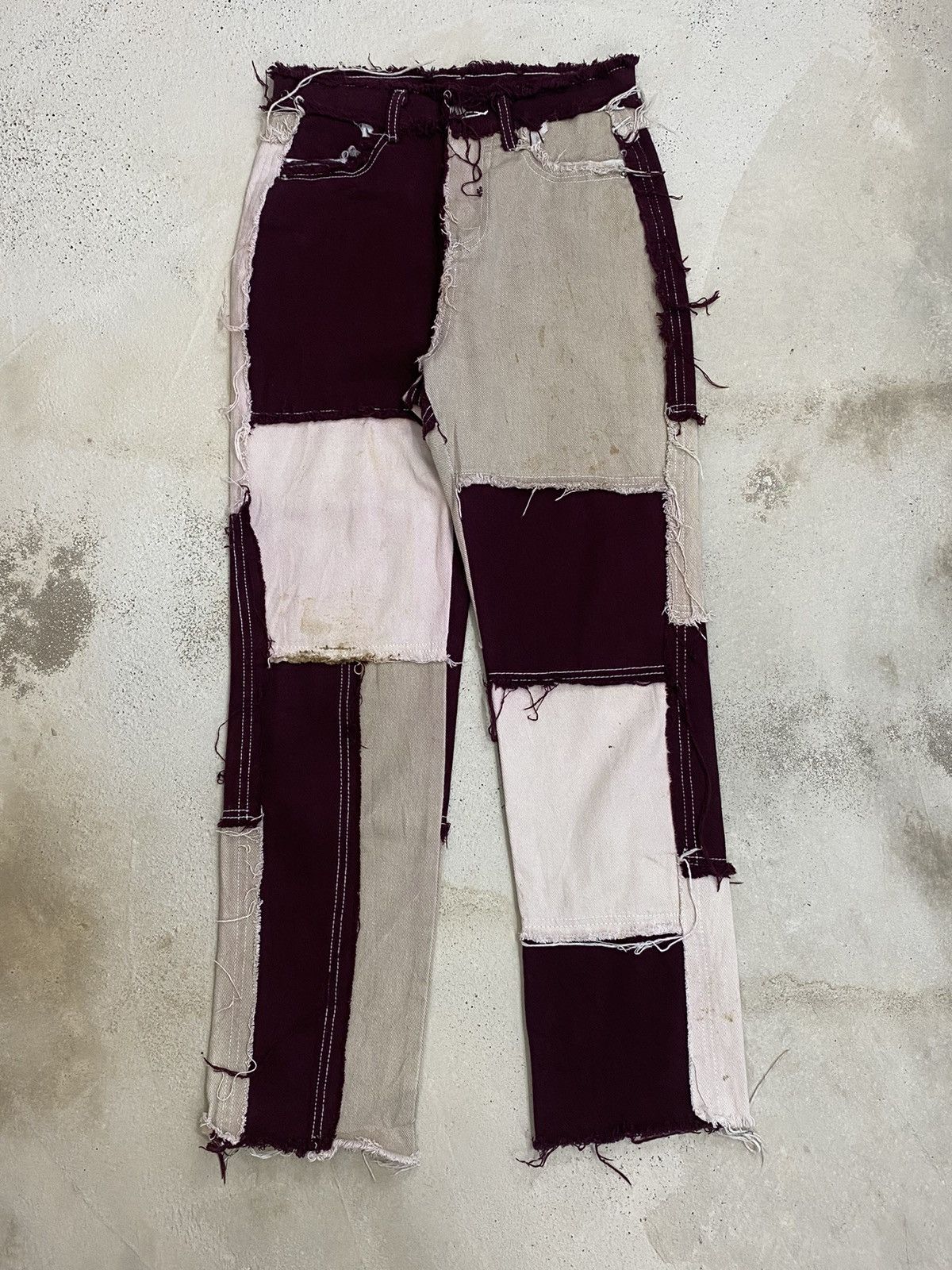 If Six Was Nine × Japanese Brand × Le Grande Bleu (L.G.B.) Distressed Haggy Patchwork Japan Jean Dirty Unisex Size US 26 / EU 42 - 1 Thumbnail
