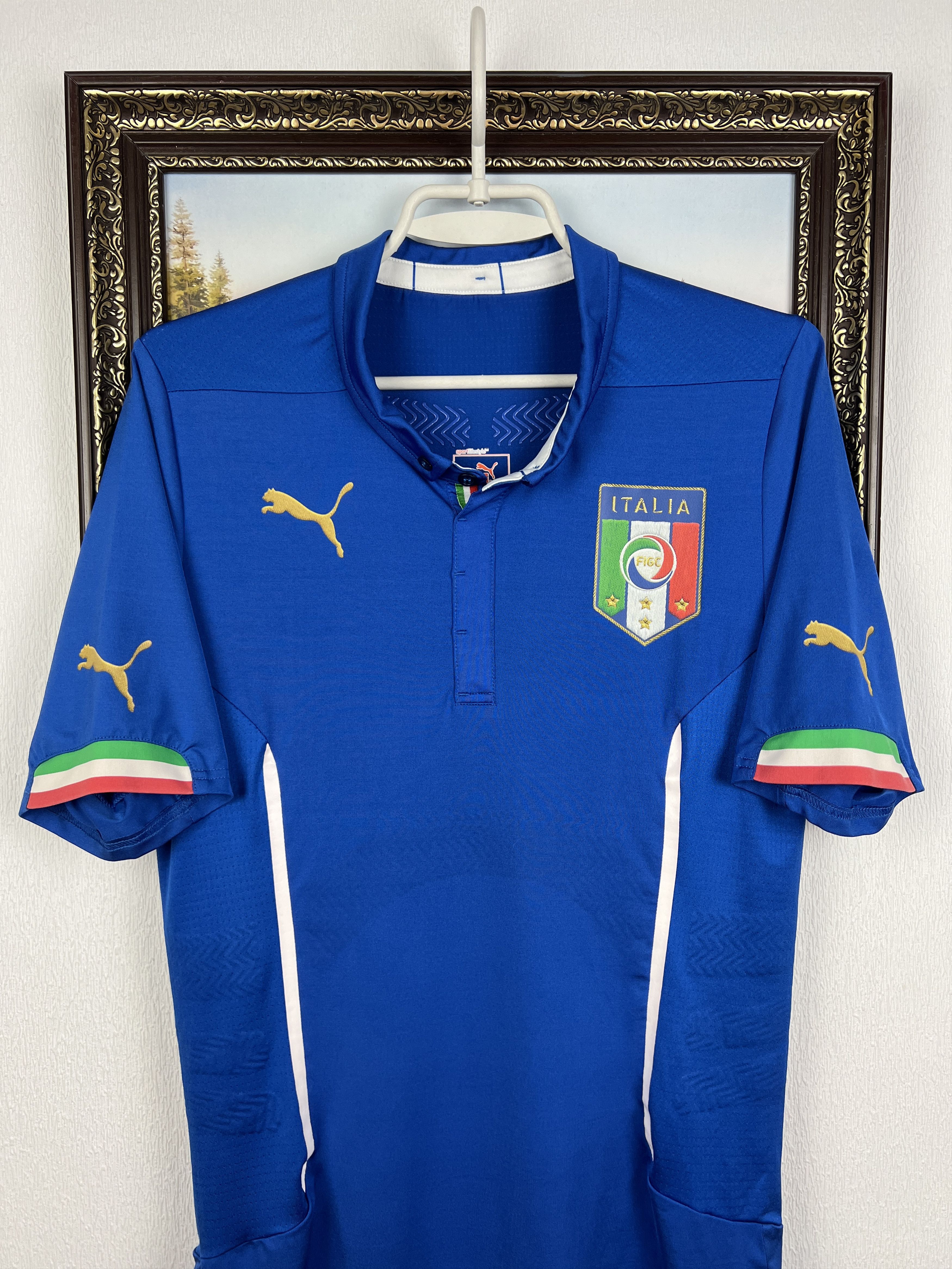 Puma Italy Home football shirt Soccer Player Issue Maglia Jersey Size US L / EU 52-54 / 3 - 2 Thumbnail