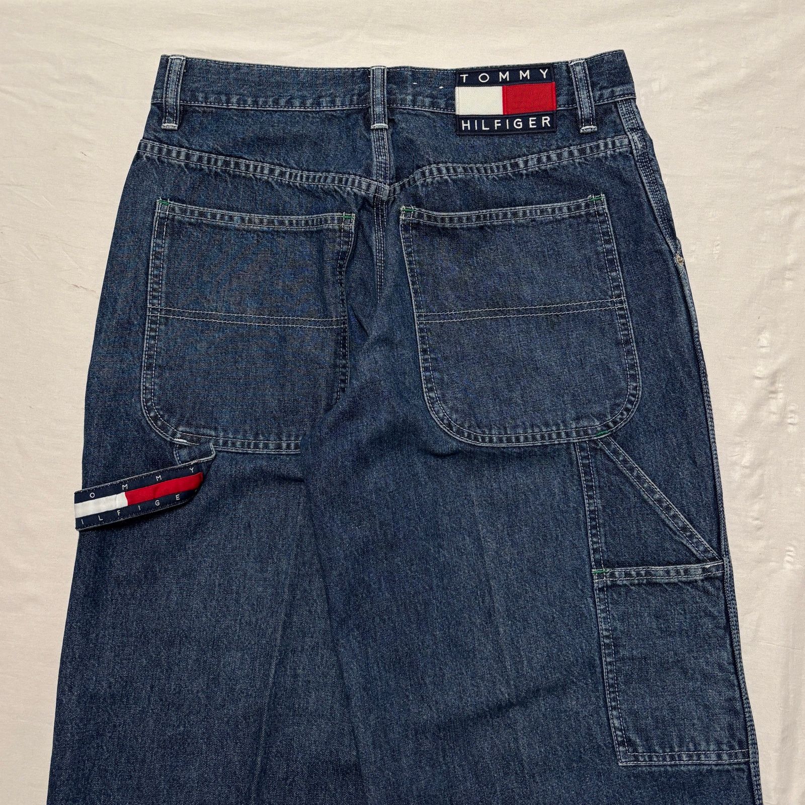 Tommy Hilfiger Tommy Hilfiger Baggy Wide Leg Denim Carpenter Jeans Blue 28 Size US 28 / EU 44 - 6 Thumbnail