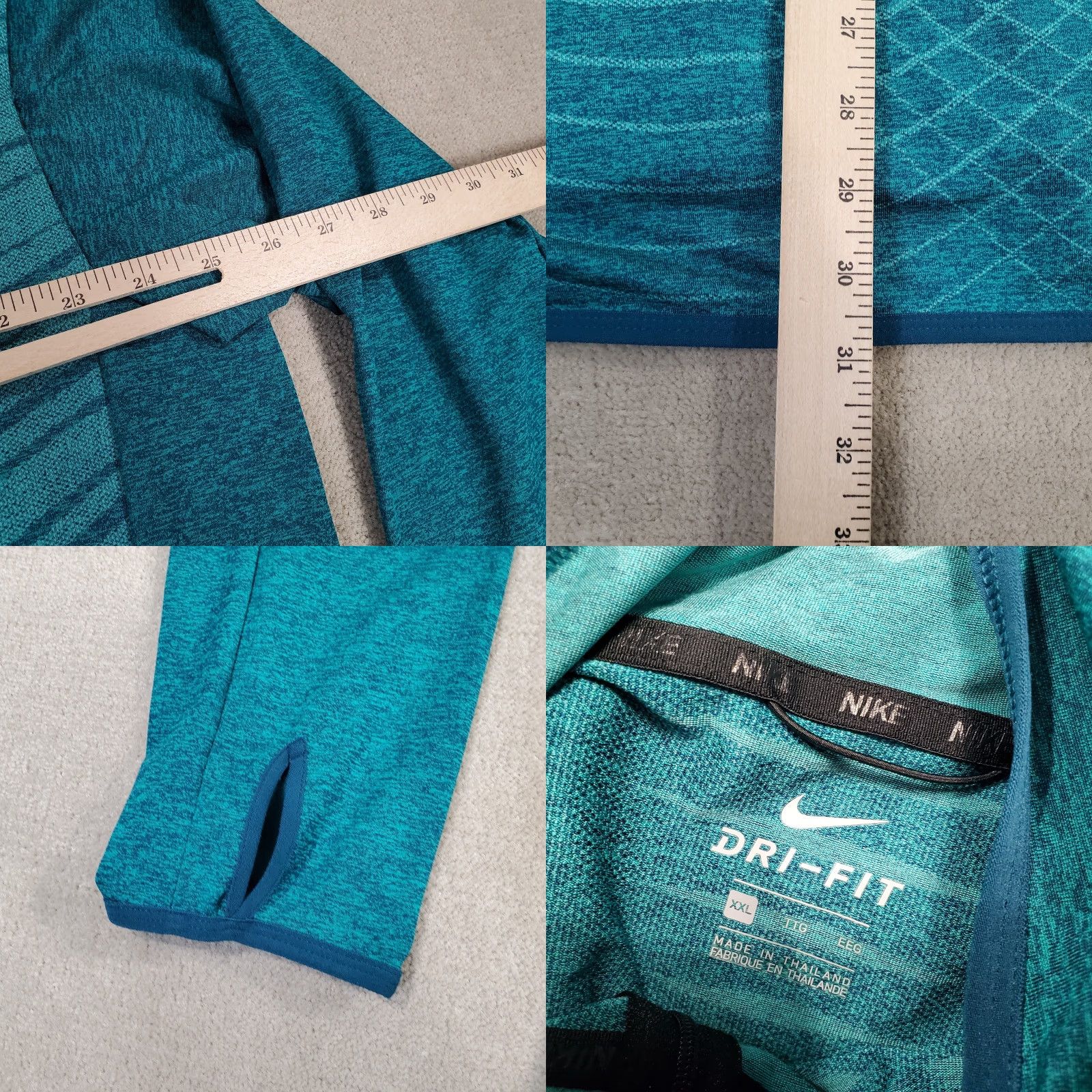 Nike Nike Hoodie Mens 2XL Blue Full Zip Lightweight Dri-Fit Performance Logo 90s Outdoor Geometric Style Hooded Regular Mens Size US XXL / EU 58 / 5 - 8 Thumbnail