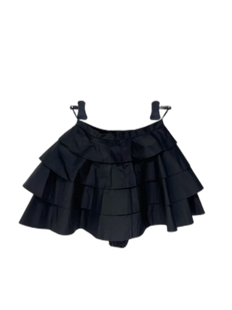 Louis Vuitton Black Ruffled Skirt with Pleated Design Size 36" / US 14 / IT 50 - 1 Thumbnail